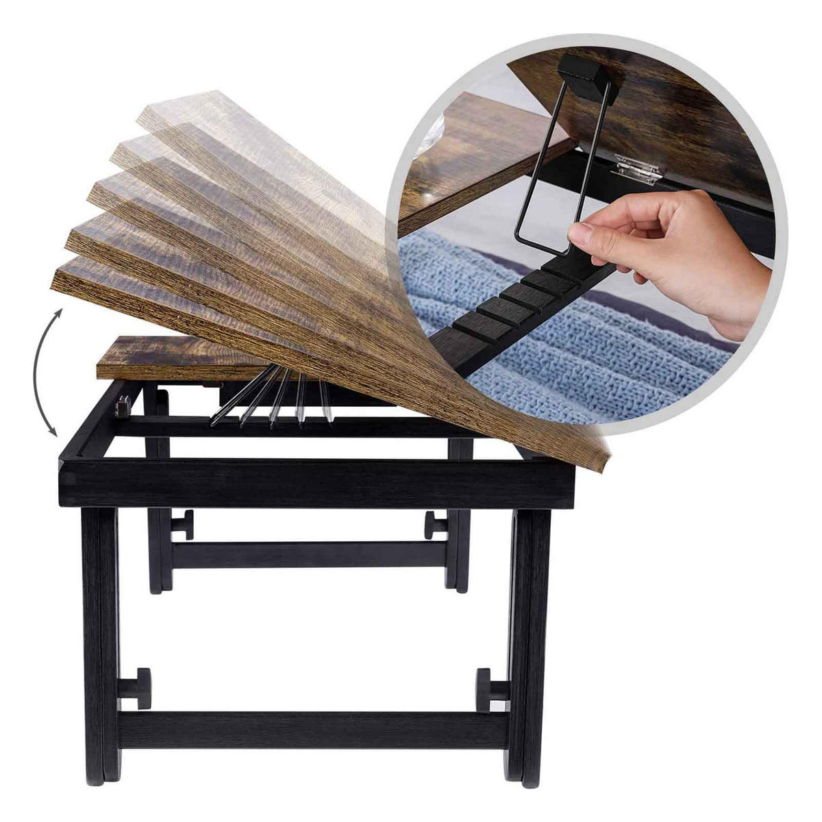 LAPTOPSTÄNDER - Braun, Holz (55/35/23cm) - Hansiro