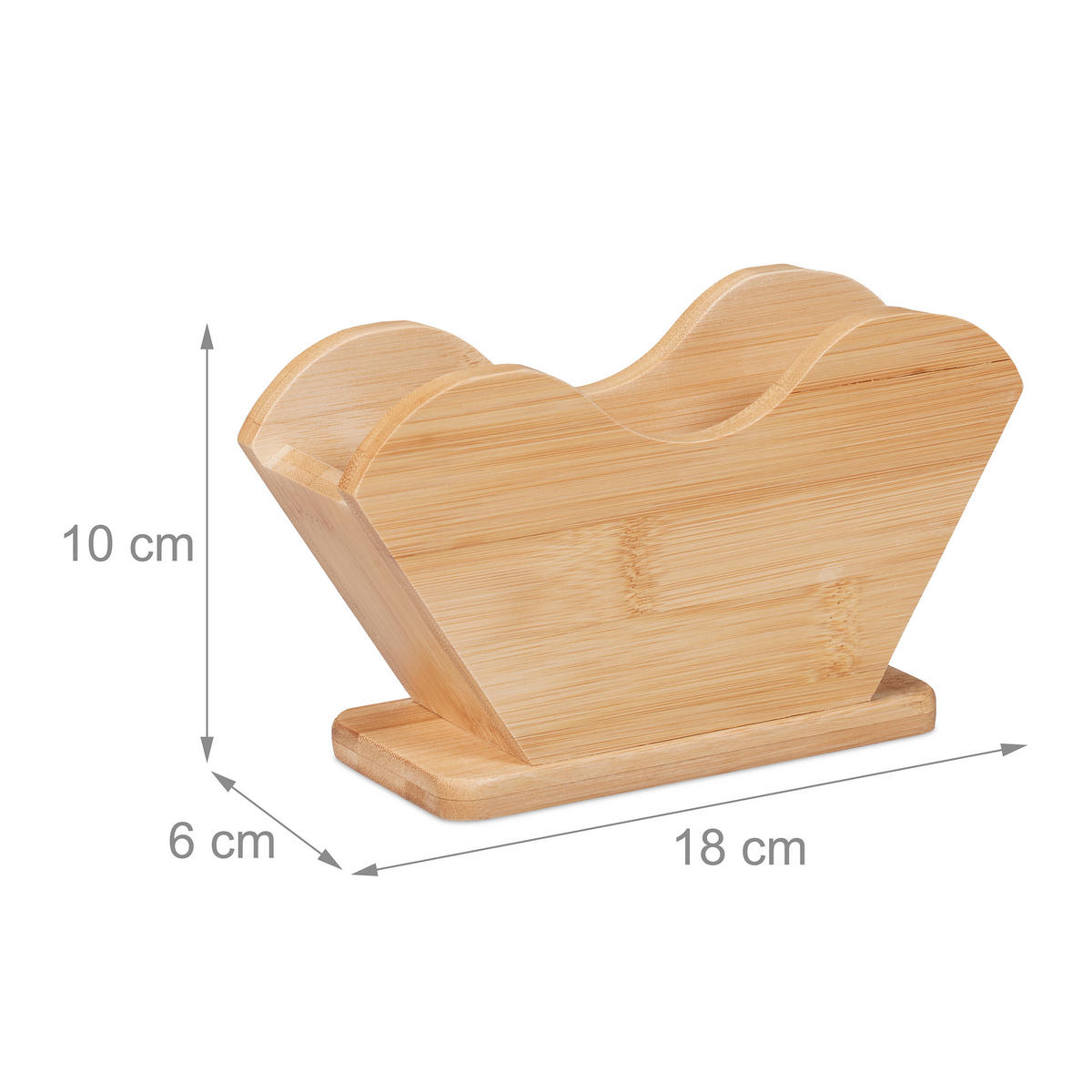 KAFFEEFILTERHALTER - Hellbraun, Holz (18/10/6cm) - Relaxdays