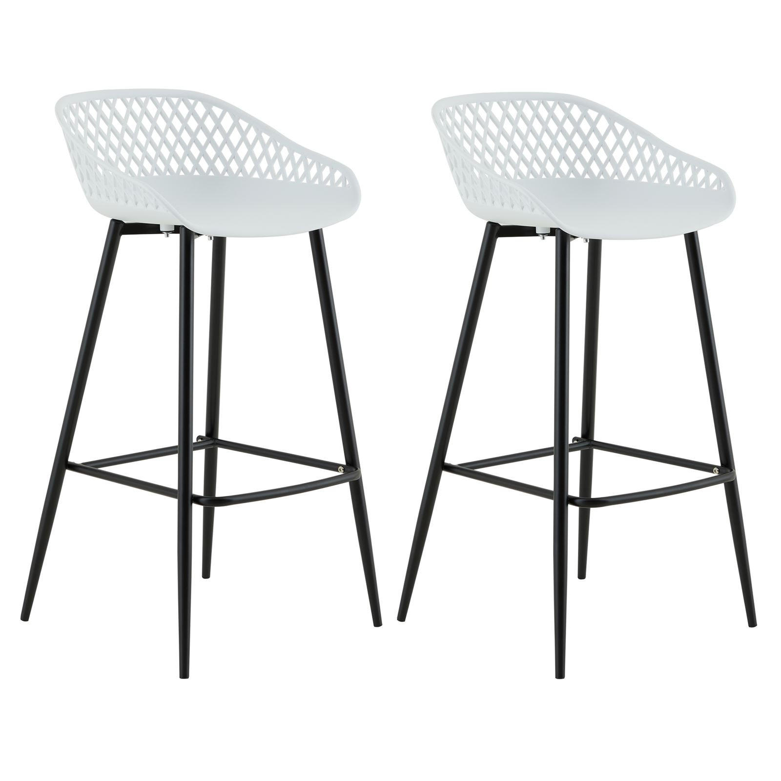 Idimex Barhocker Weiß, Schwarz 47x99x49 cm