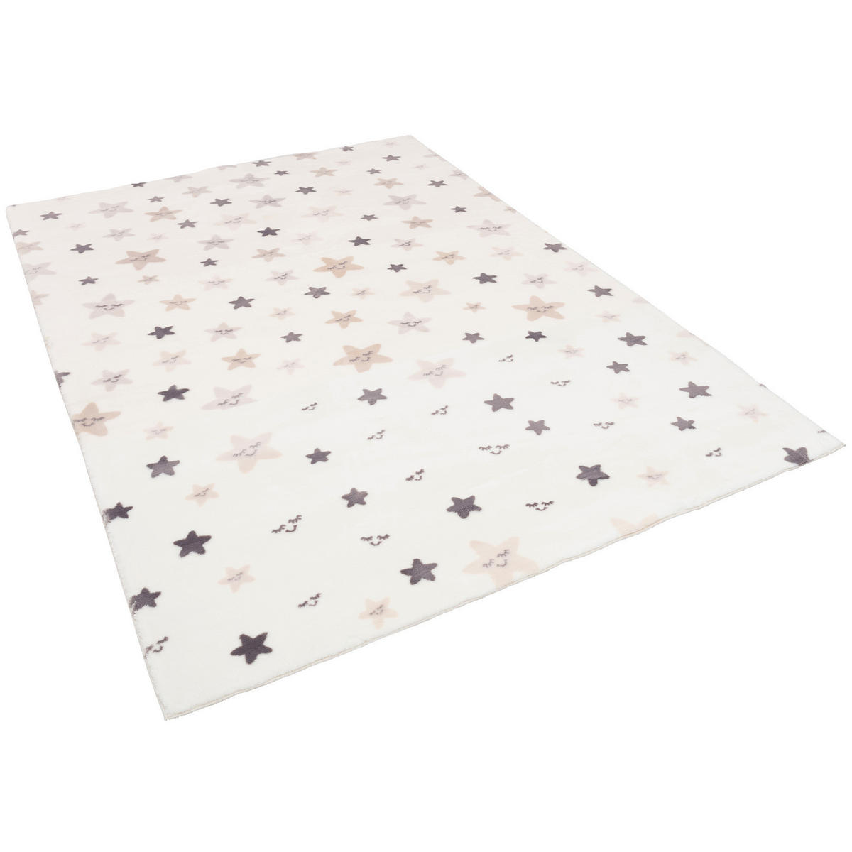 SUPER SOFT FELLTEPPICH PEARL KIDS STERNE - Creme, Textil (160/230cm) - Pergamon