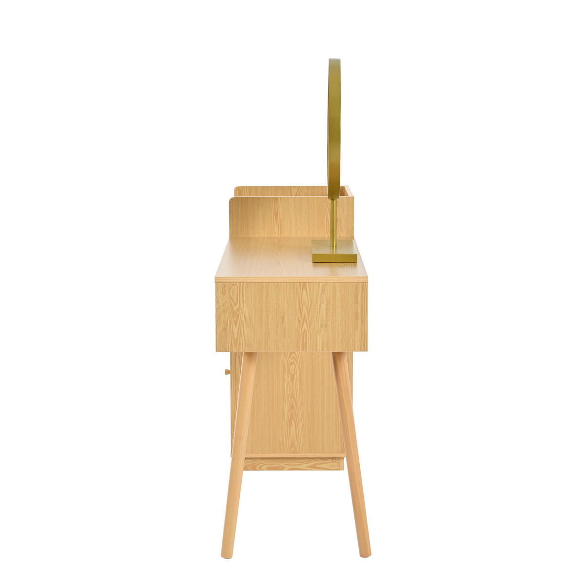 SCHMINKTISCH Holz LED Spiegel 3 Farben 120x40x90cm - Naturfarben, Holzwerkstoff (40/90/120cm) - FLIEKS