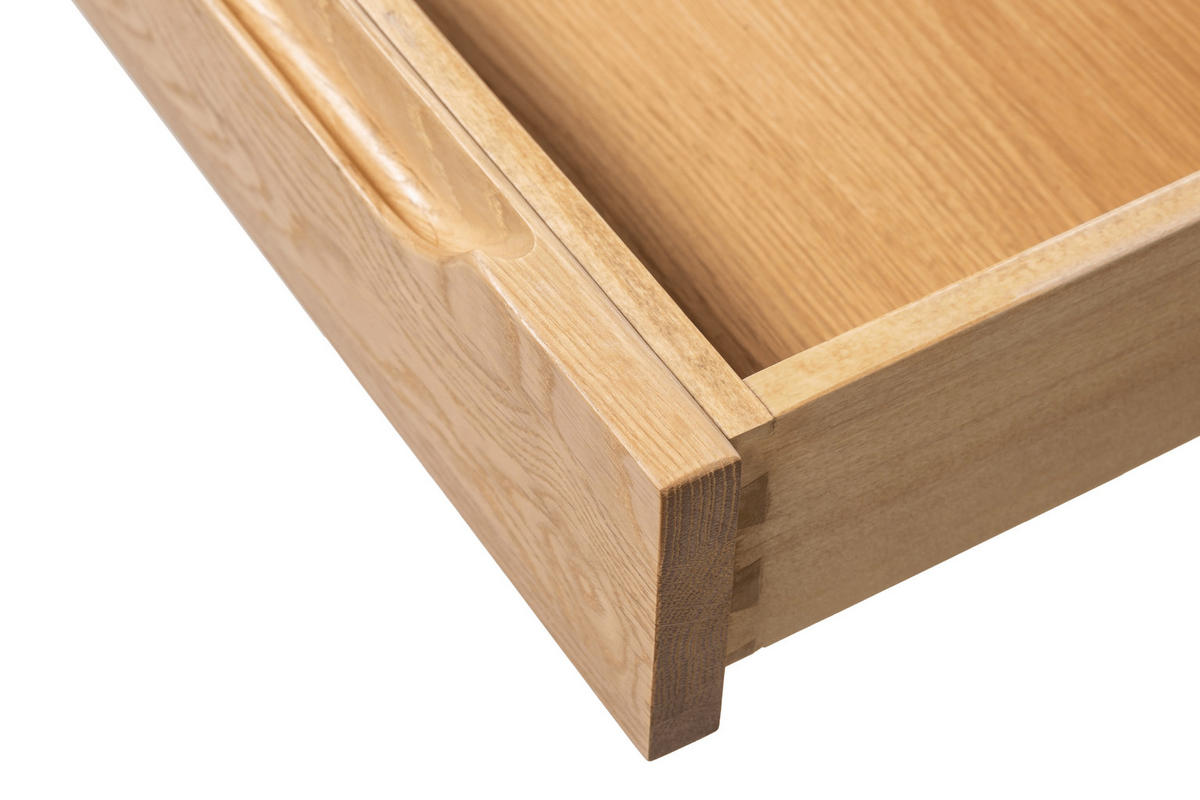 KONSOLE Nora, Natur Massiveiche - Beige, Holz (45/120/78cm) - WOODEK
