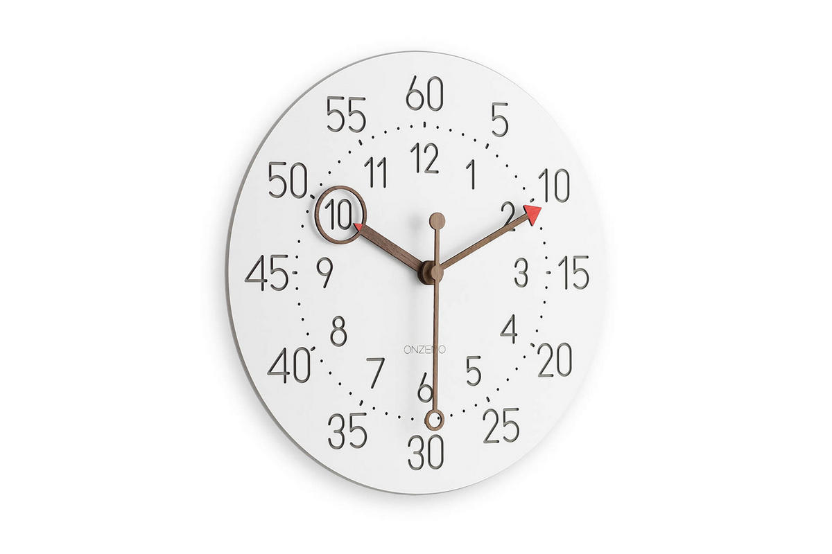 WANDUHR Design Weiß 29/29 cm - Weiß, Holzwerkstoff (0.44/29/1cm) - ONZENO