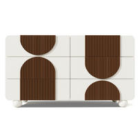 KOMODA 121/71/41 cm od MDF-a i masivnog drva, bijela, sa 6 ladica - bijela, drvni materijal (41/71/121cm) - Modenvie
