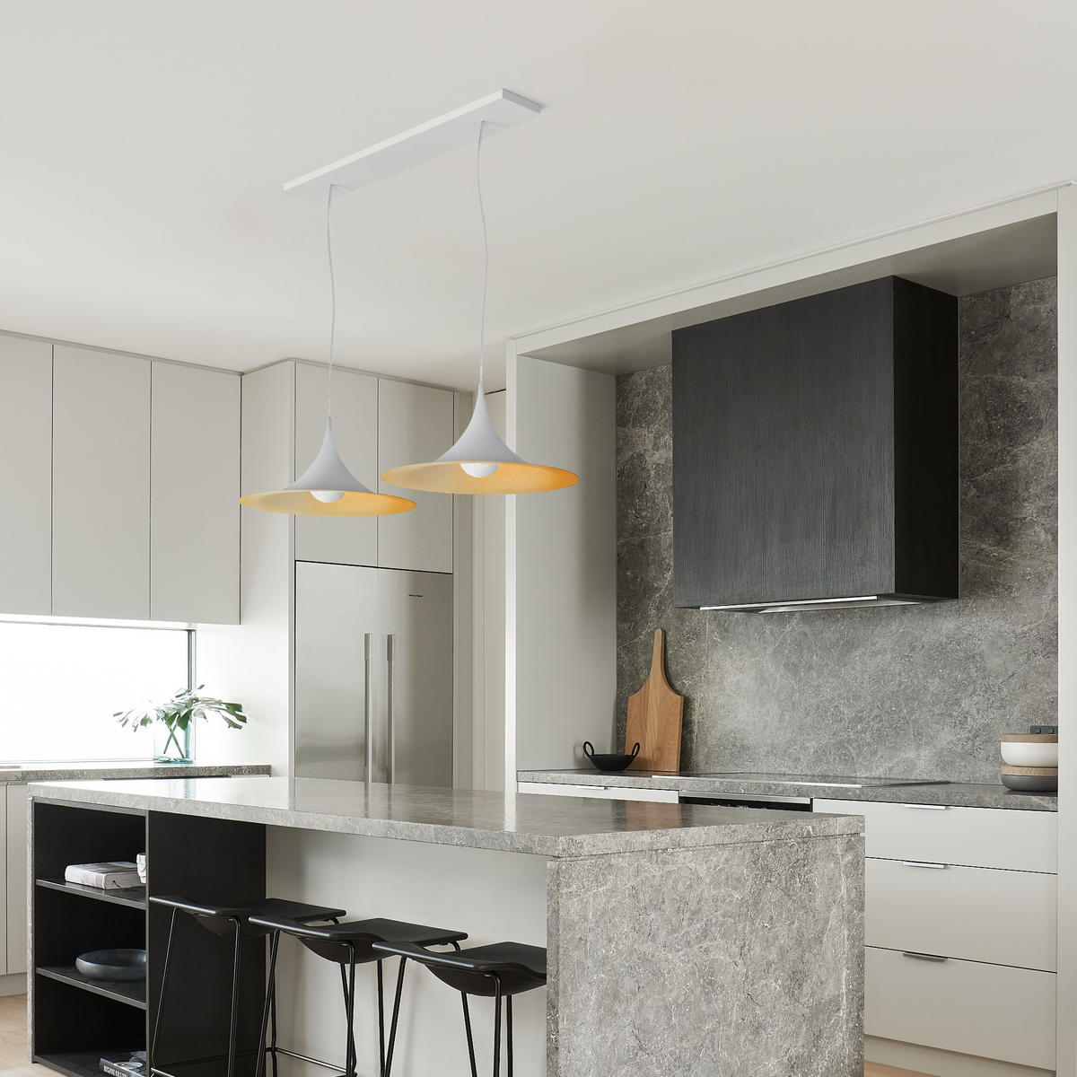 HÄNGELEUCHTE - Goldfarben, Metall (33/70/16cm) - Lumicom