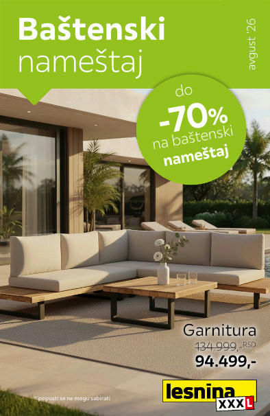 do 70% na baštenski nameštaj