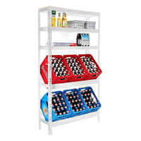 GETRÄNKEKISTENREGAL Bodensee 180x100x30 cm für 6 Kisten + 3 Boards Weiss - Weiß, Metall (100/180/30cm) - PROREGAL