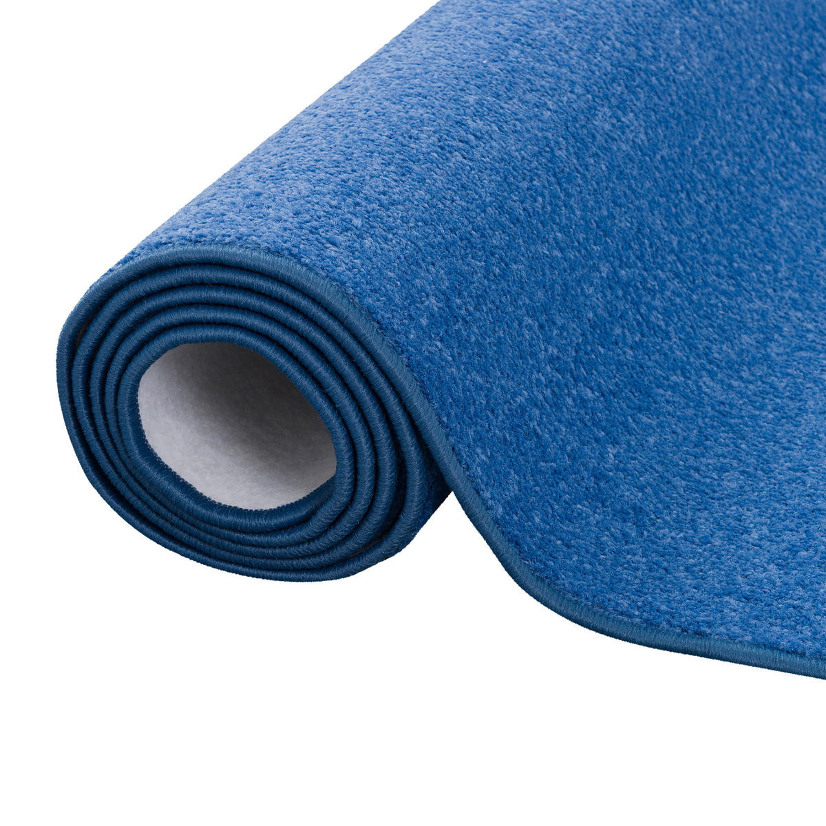 TREND VELOURS LÄUFER TEPPICH JOY - Blau, Textil (80/200cm) - Snapstyle