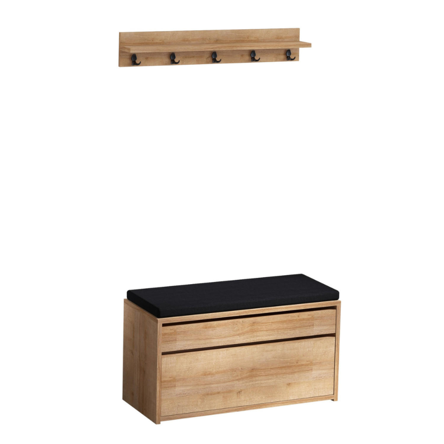 GARDEROBE Larvik Braun - Braun, Holzwerkstoff (80/42/35cm) - Concept Usine