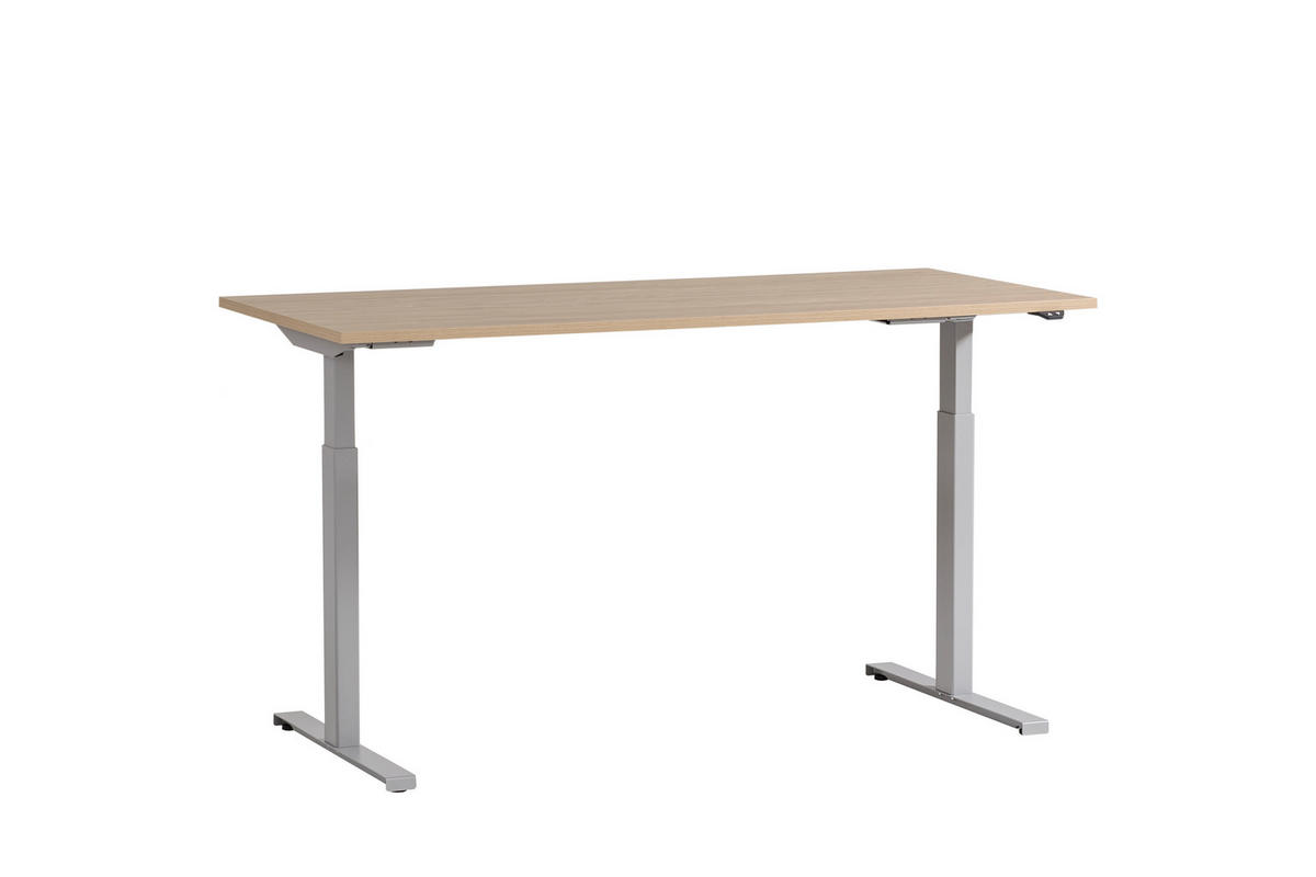 SCHREIBTISCH Swan 71-121x160x75 cm Eiche/Weiß - Eichefarben, Holz (75/160/71cm) - PROREGAL
