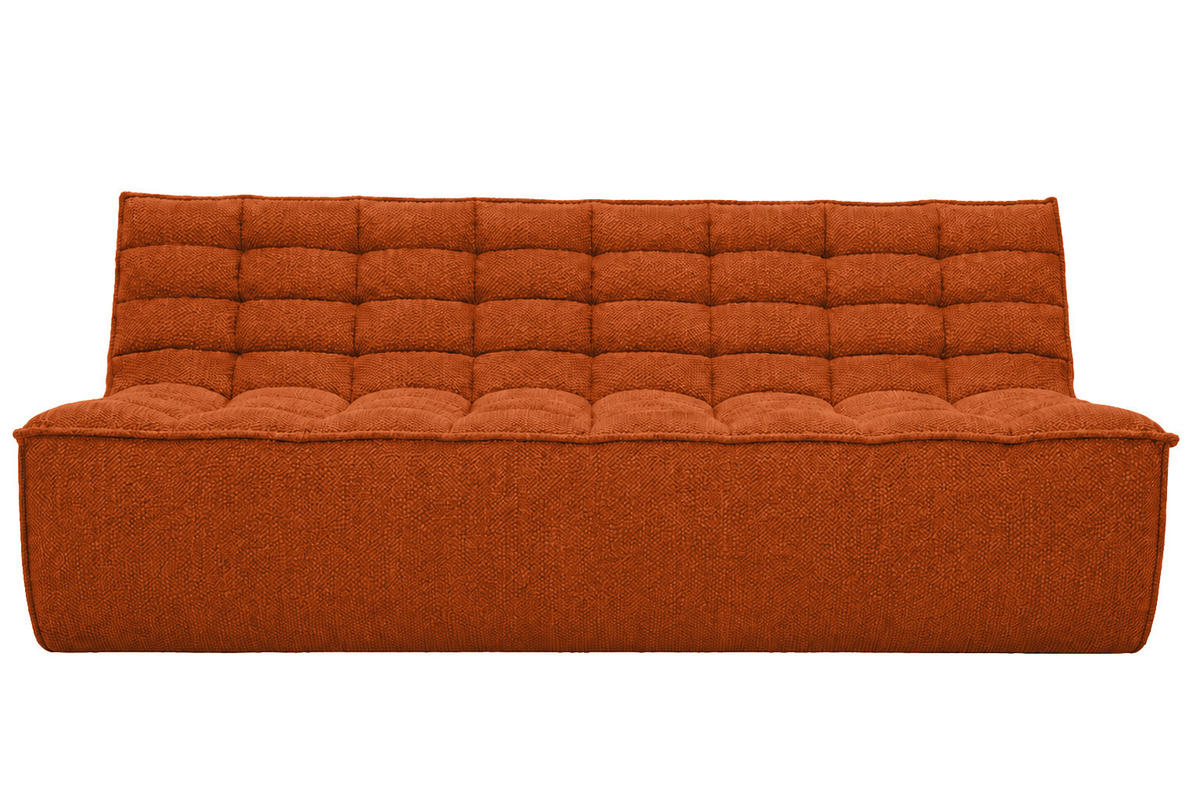 POHOVKA 3místná modulární, plyšová tkanina Pop, Měděná, LAZY - měděná, dřevo (200/76/93cm) - Kaiser Möbel