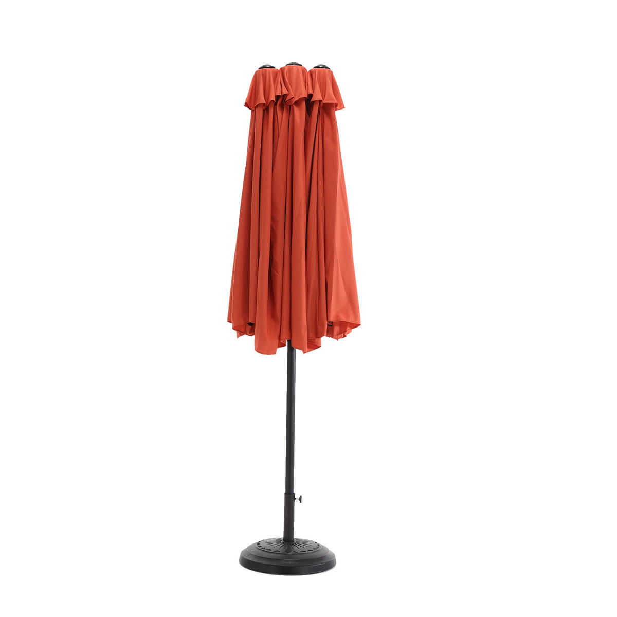 SONNENSCHIRM Doppel Rechteck orange - Orange, Metall (267/453cm) - ComfortXL