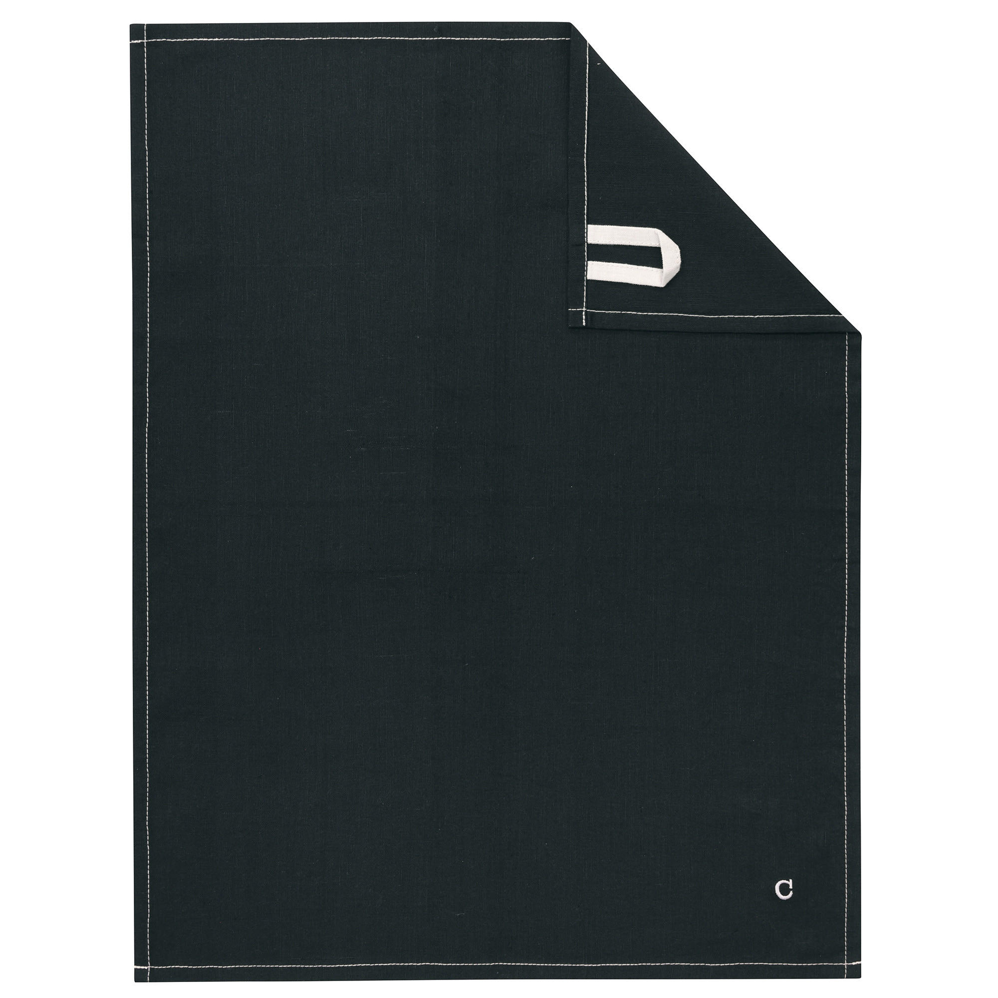 GESCHIRRTÜCHER CUISINE ZOOM UNI 124 SCHWARZ - 906 - Schwarz, Textil (50/70cm) - Cawö