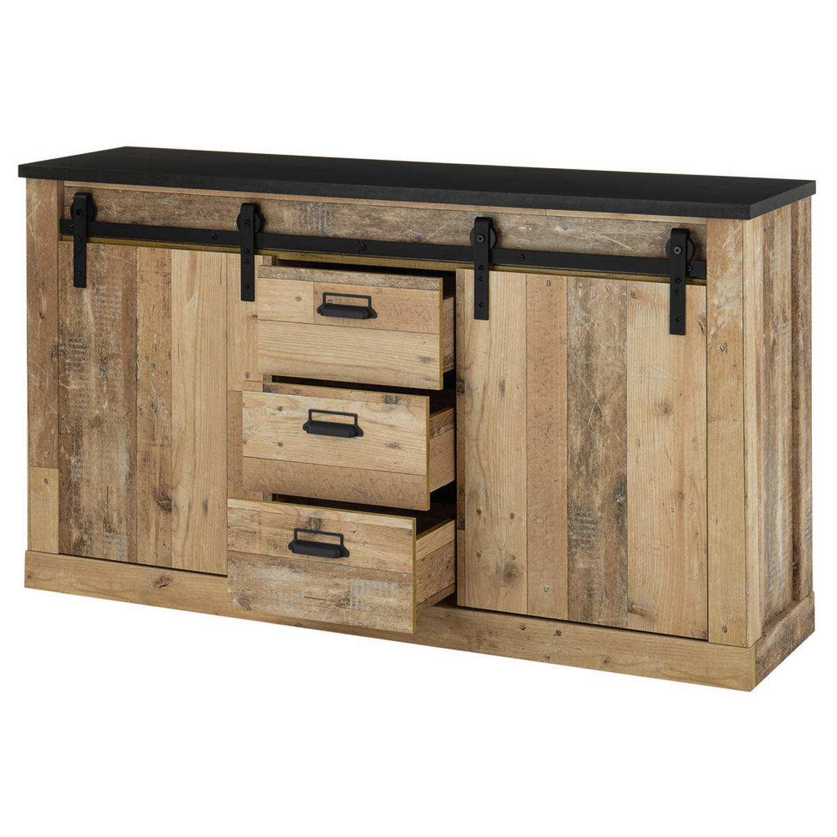 SIDEBOARD Shelton-61 - Braun, Holzwerkstoff (162/91/43cm) - Lomado