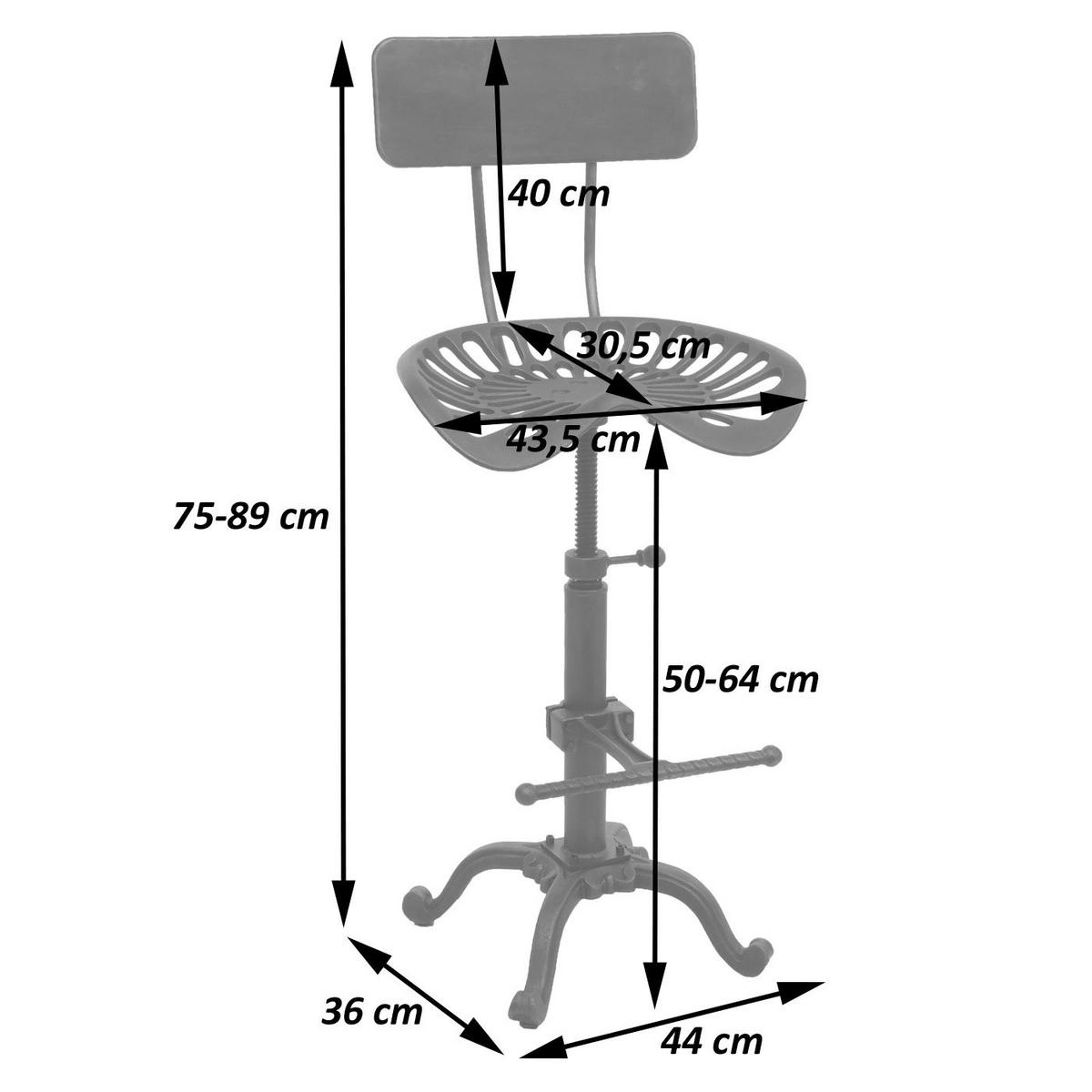 BARHOCKER Grün - Grün, Metall (44/89/36cm) - MCW