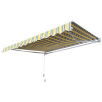 MARKISE Alu+Polyester Gelb+Grau - Gelb/Grau, Kunststoff/Metall (245/2/295cm) - Outsunny
