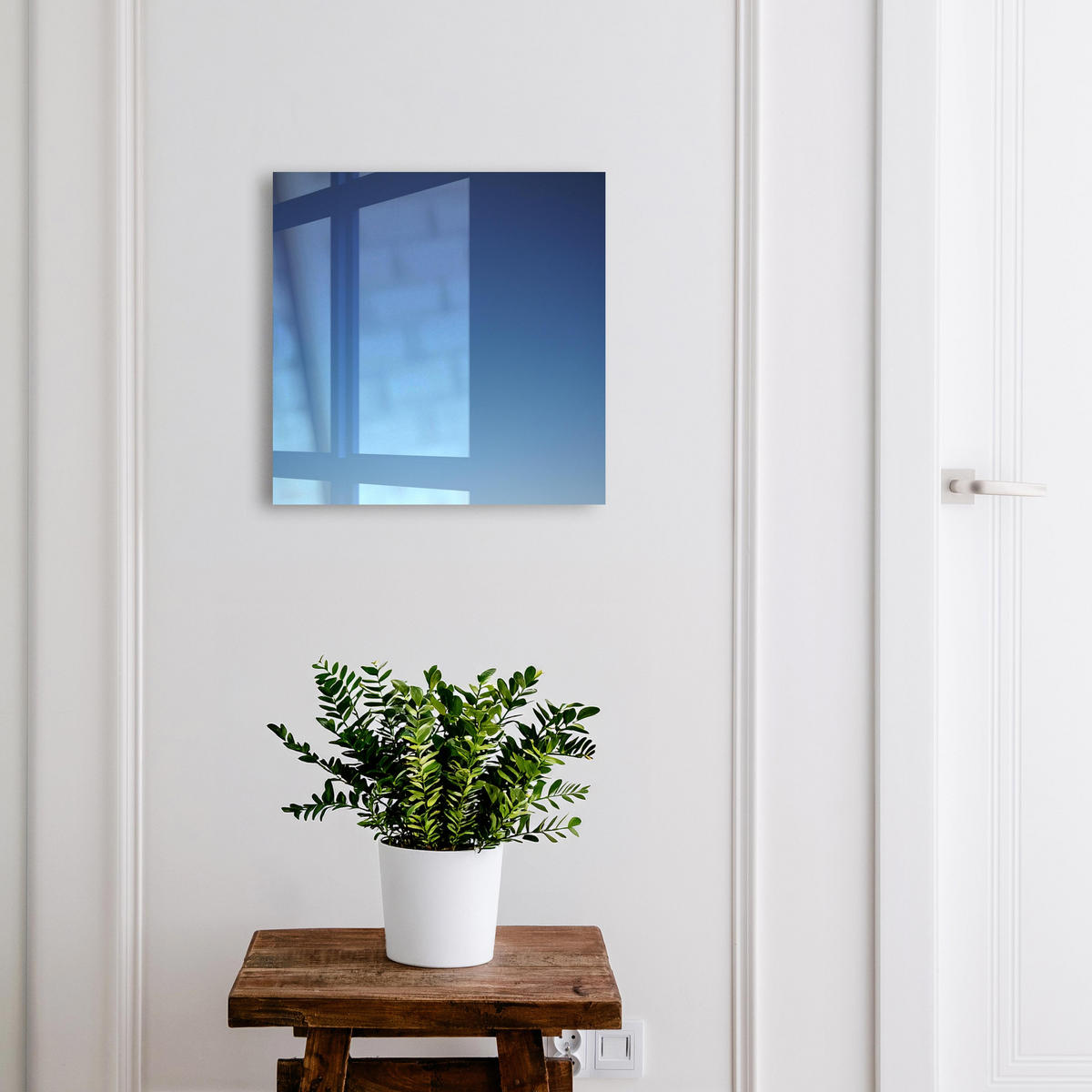 SCHLÜSSELBOX Schwarz 30x30 cm- Türöffnung nach rechts - Blauer Himmel - Blau, Metall (30/30/5cm) - TULUP