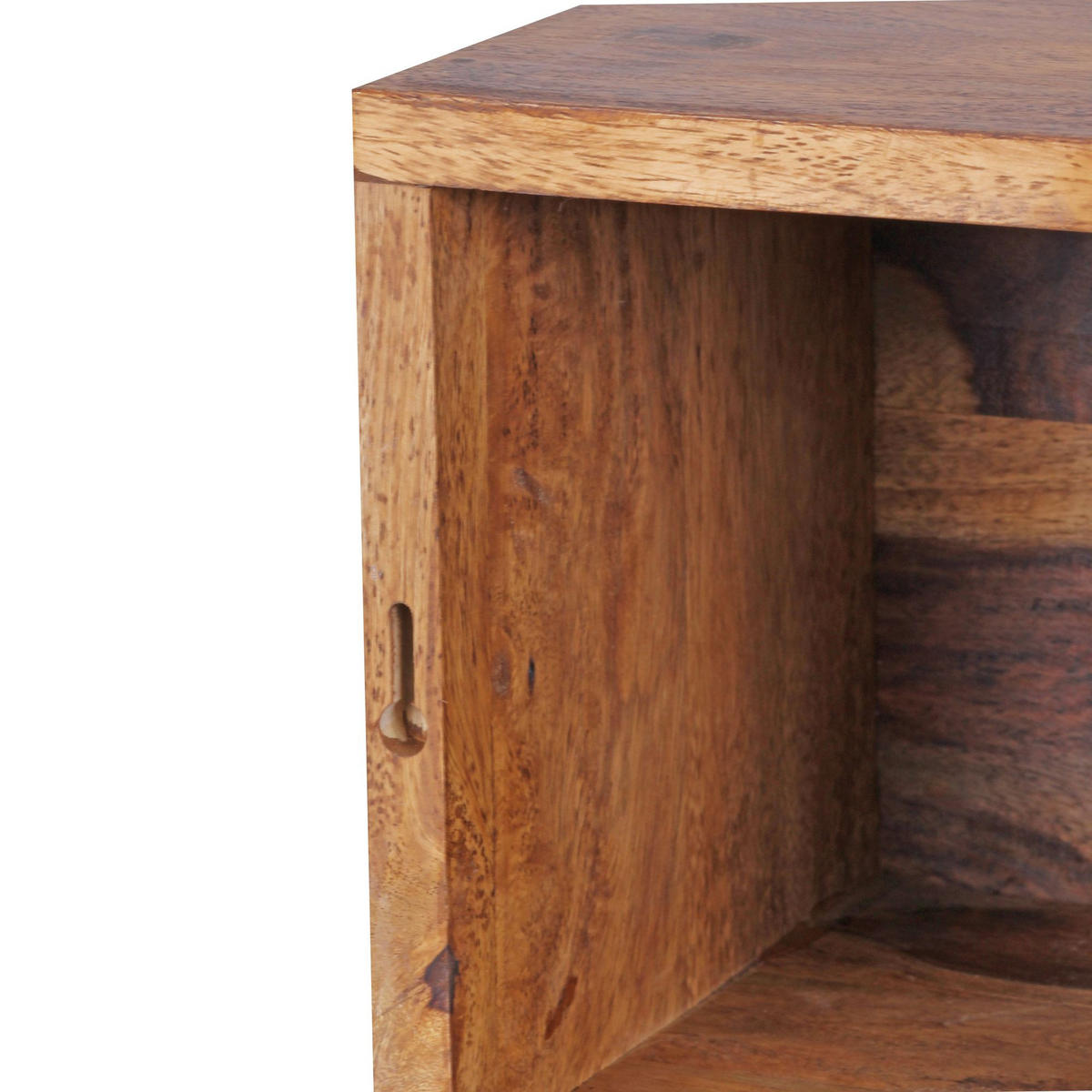WANDREGAL Massivholz Modern Stil 4er Set Cubes Design verschiedene Größen - Braun, Holz (25/25/25cm) - KADIMA DESIGN