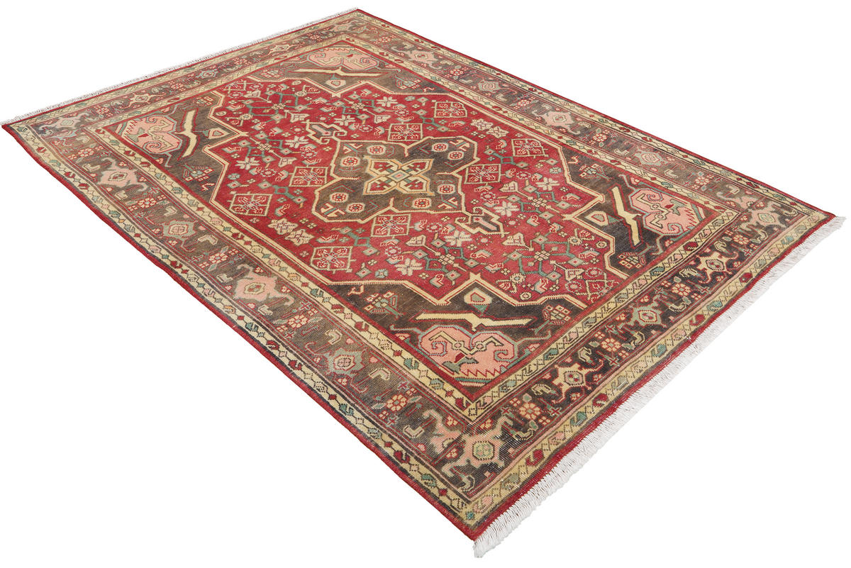 TEPPICH Heritage Mehrfarbig 156/106 cm Schurwolle - Multicolor, Textil (106/156cm) - Looma