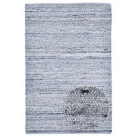 HANDWEBETEPPICH Malli, modern, strapazierfähig, pflegeleicht 200x300 cm - Blaugrau, Textil (200/300cm) - Rug and Roll