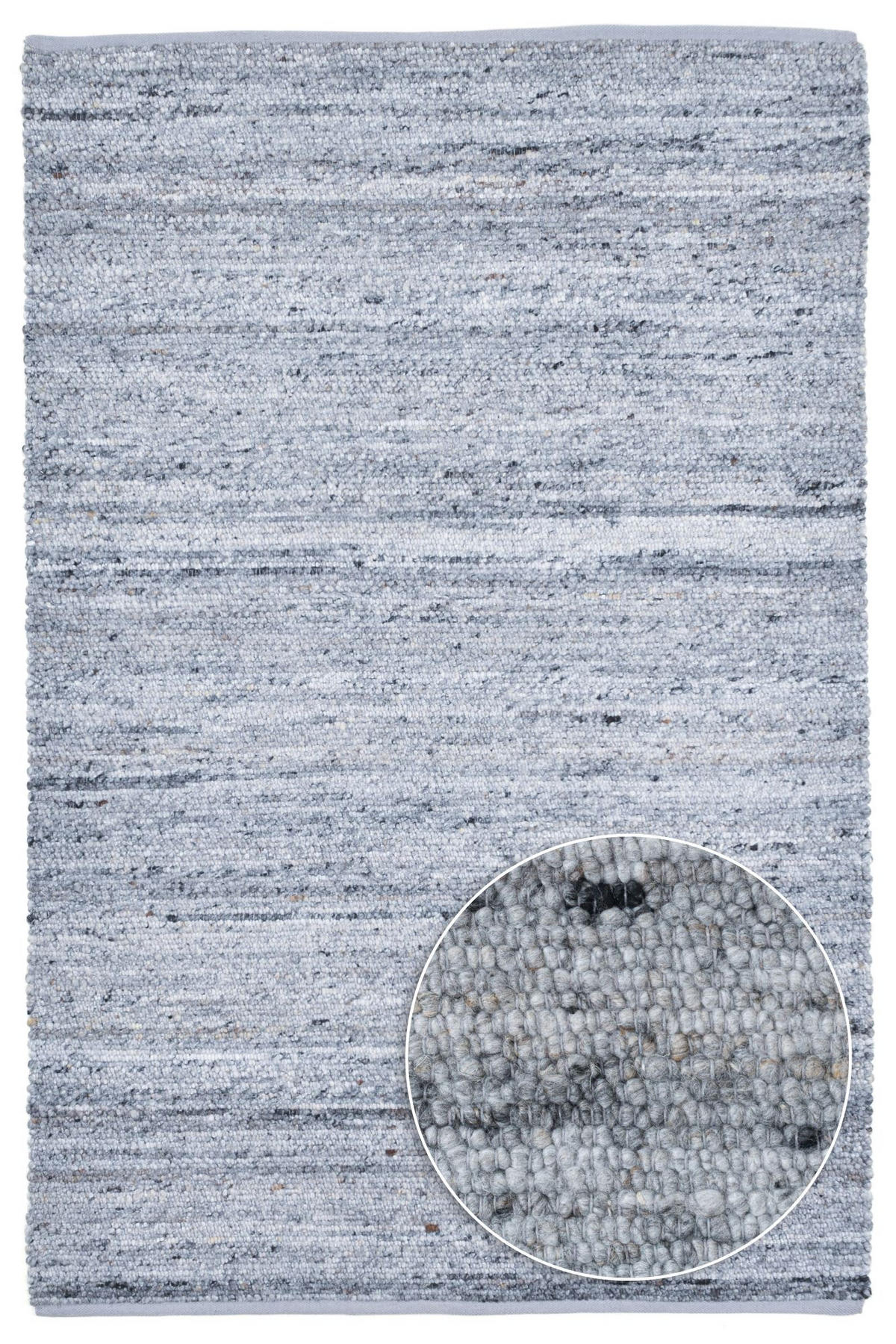 HANDWEBETEPPICH Malli, modern, strapazierfähig, pflegeleicht 200x300 cm - Blaugrau, Textil (200/300cm) - Rug and Roll