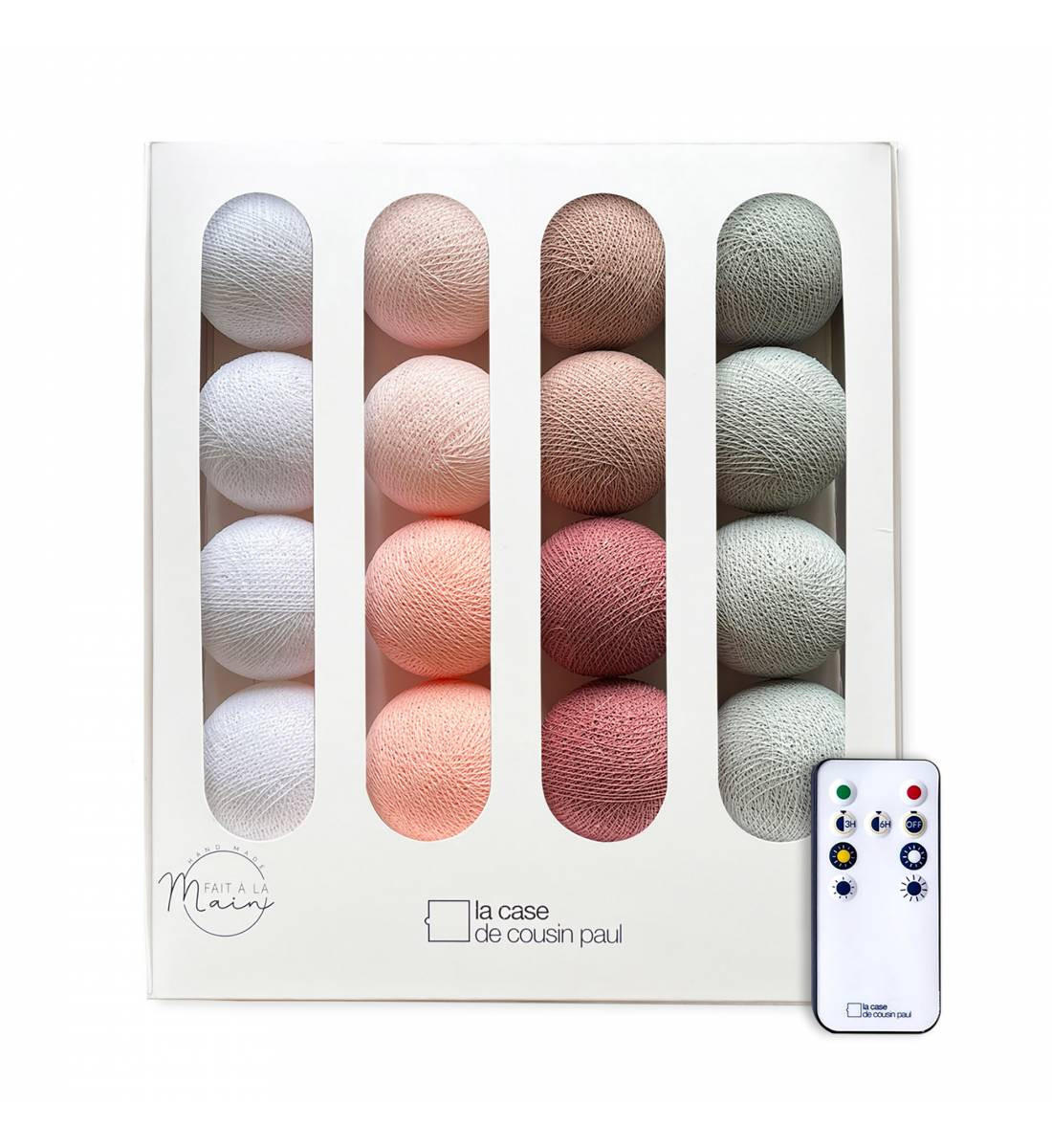 LICHTERKETTE LED Boxen - L'opéra - Puderrosa - Hellrosa, Textil (165cm) - La case du cousin paul