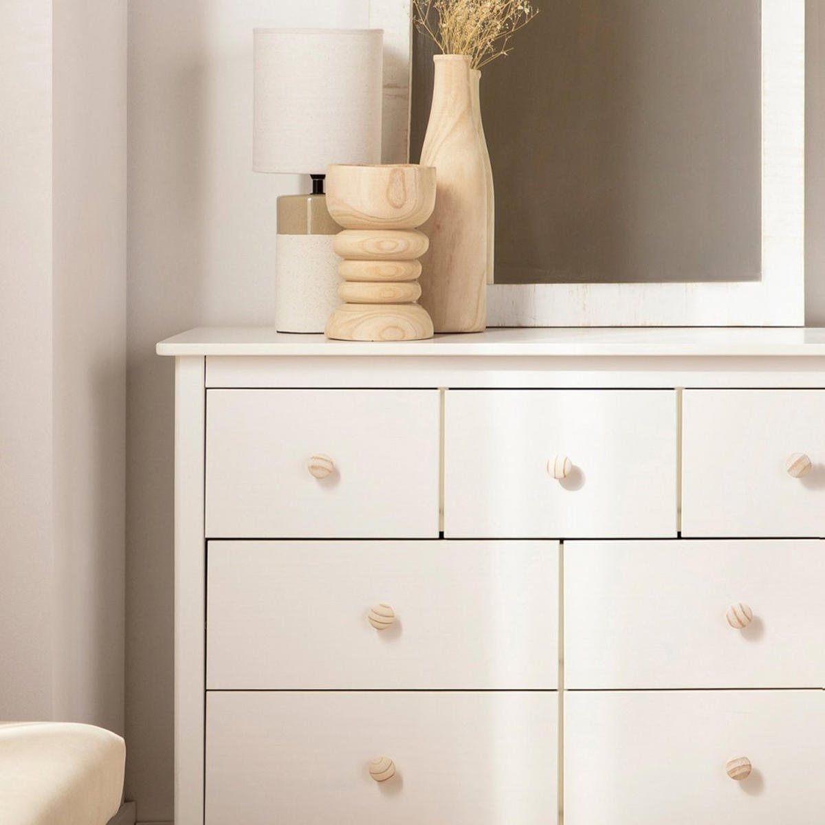 KOMMODE MIT SCHUBLADEN Eloise Weiß 110 cm x 80 cm - Weiß, Holz (110/80/40cm)