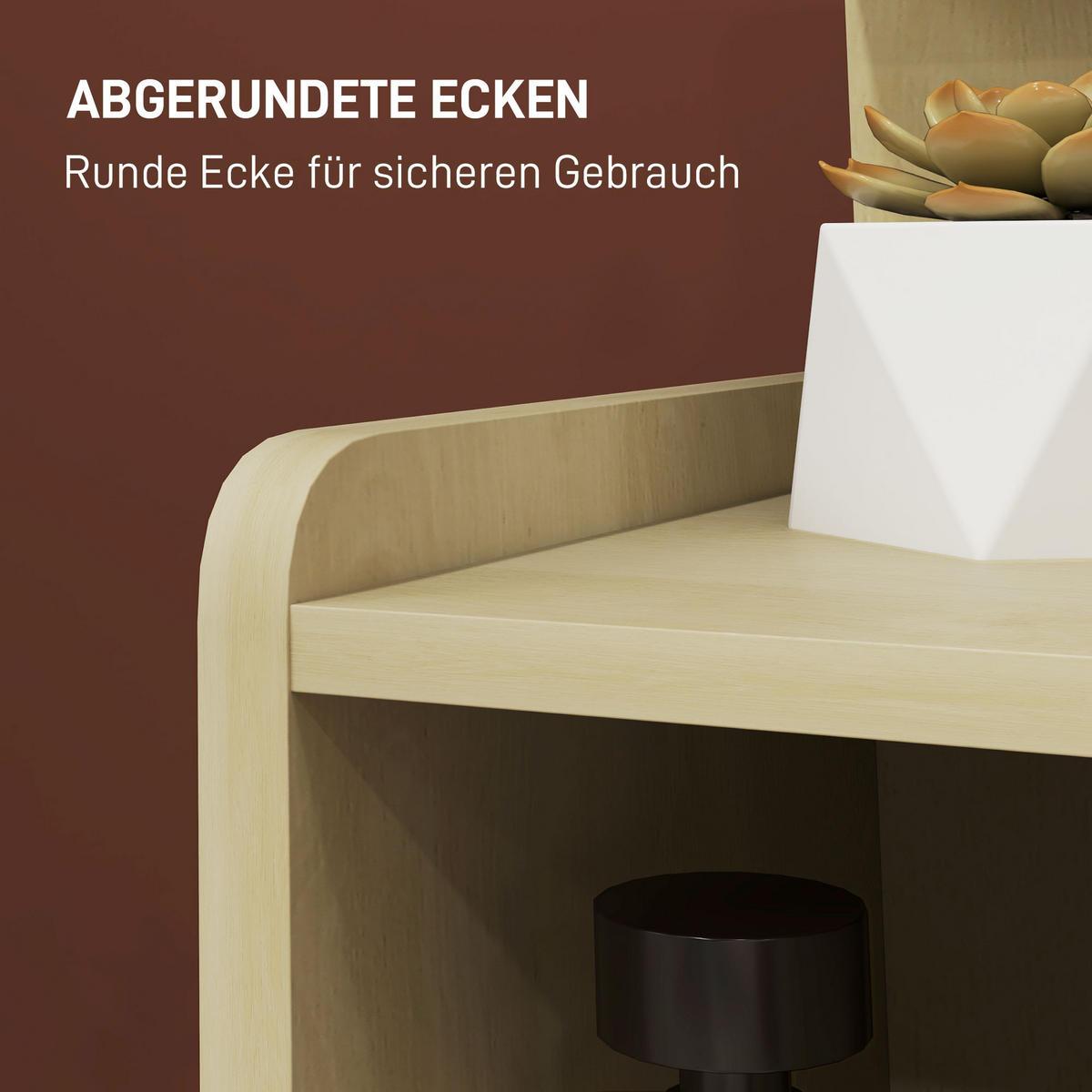 NACHTTISCH mit 2 Schubladen, 40 x 30 x 60 cm, Naturholz - Naturfarben, Holzwerkstoff (40/60/30cm) - HOMCOM