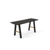 BANK Savia mit goldenen Details - Goldfarben/Schwarz, Holz (102/45/36cm) - Woodendot