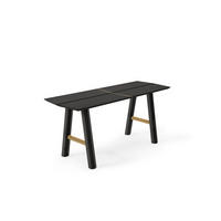 BANK Savia mit goldenen Details - Goldfarben/Schwarz, Holz (102/45/36cm) - Woodendot
