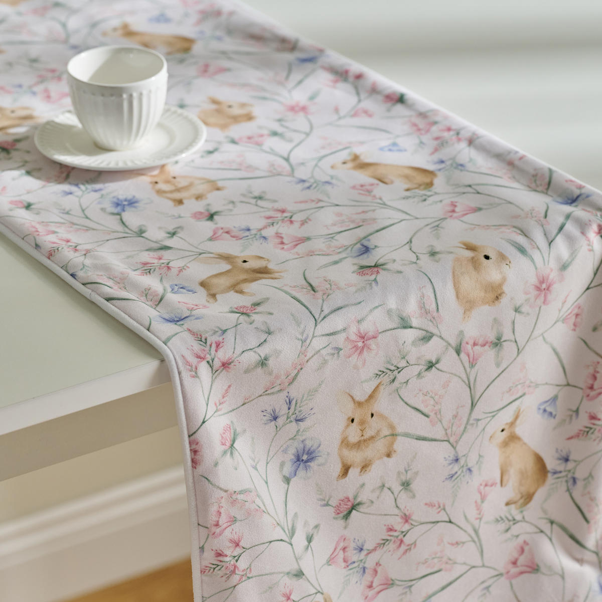 TISCHLÄUFER Kirossi - Hellrosa, Textil (180/35/1cm) - home&you