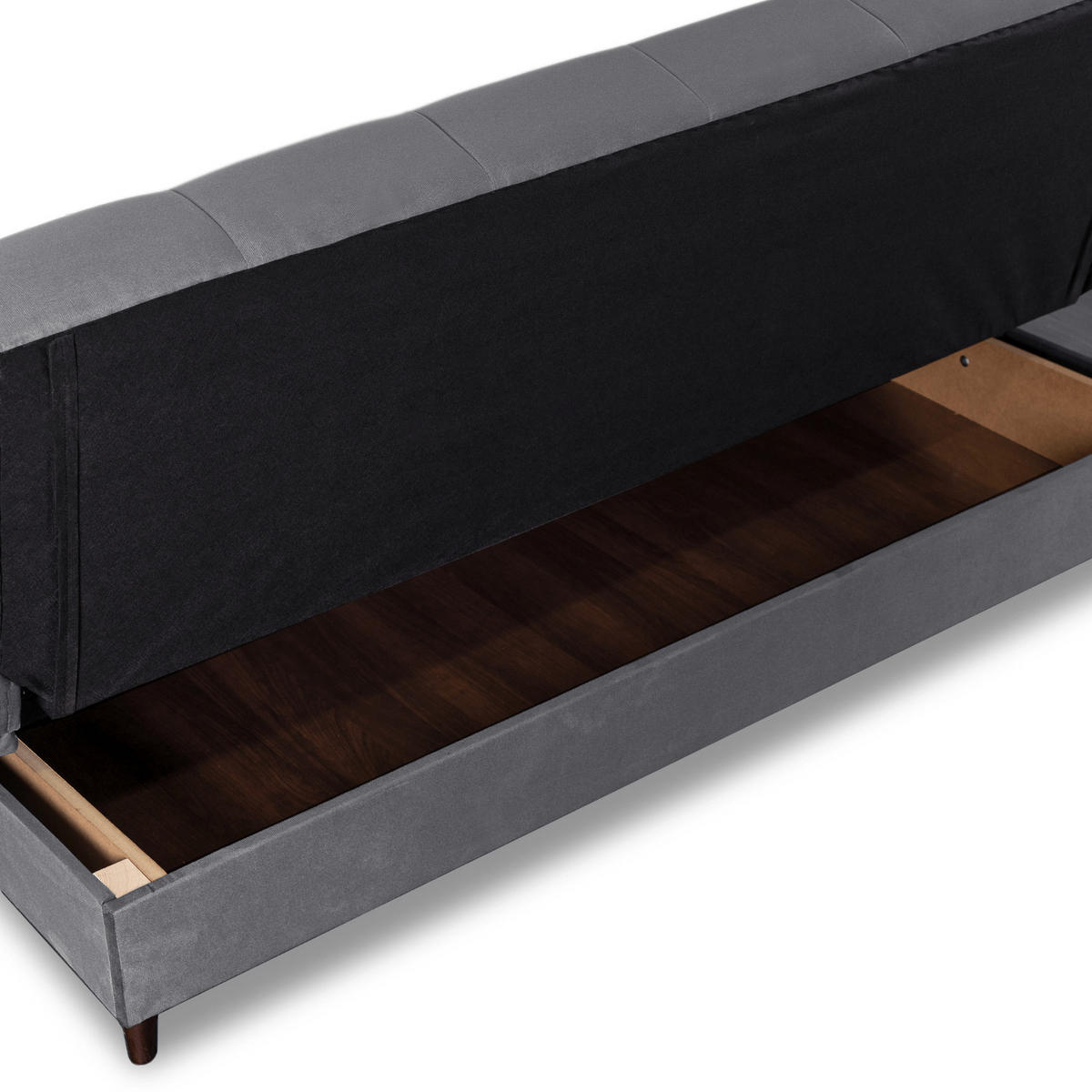 SCHLAFSOFA LIMA ausziehbar Zweisitzer Grau - Grau, Holz/Textil (186/95/84cm) - makarowski meble