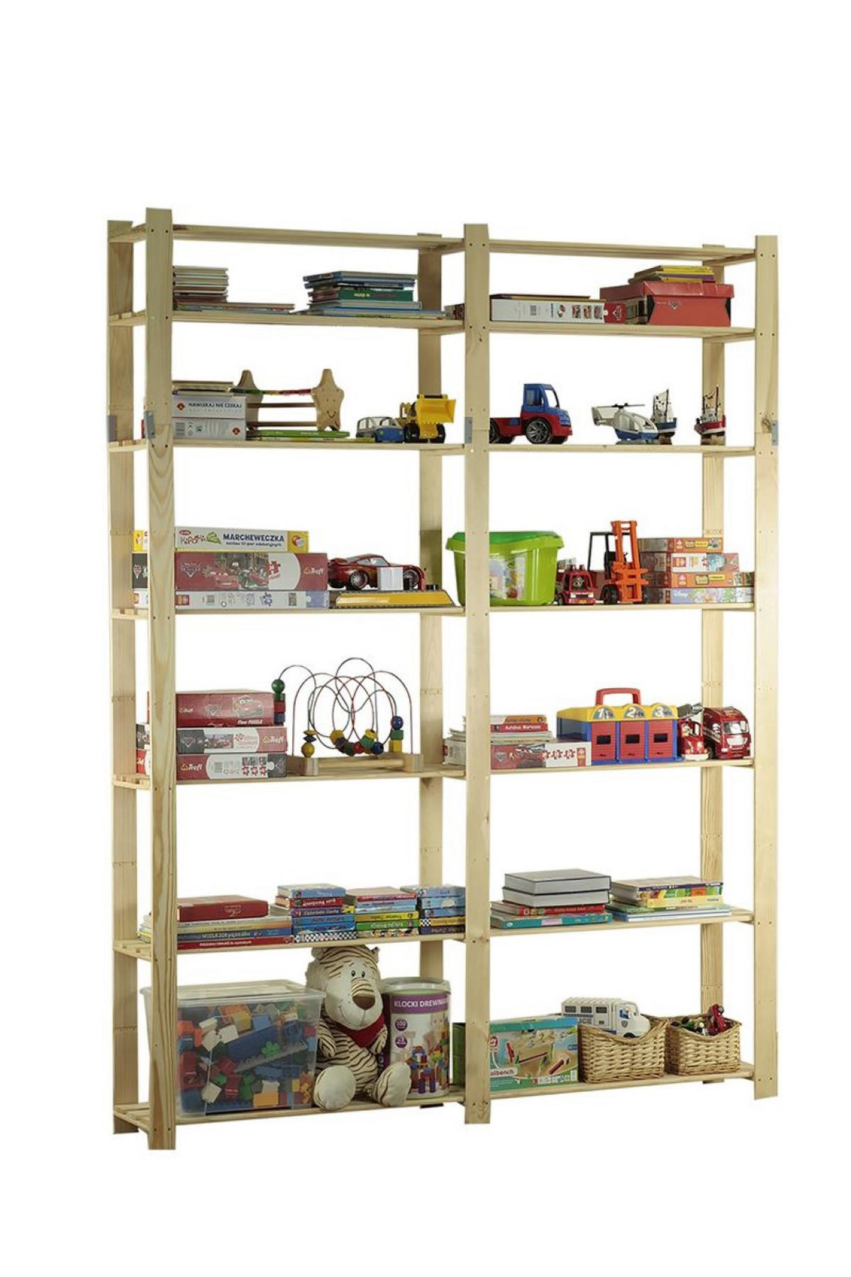 HOLZREGAL PINEPEAK 220x170x28cm 7 Fachboden 1,2cm dickes Kiefernholz Natur - Naturfarben, Holz (170/220/28cm) - PROREGAL