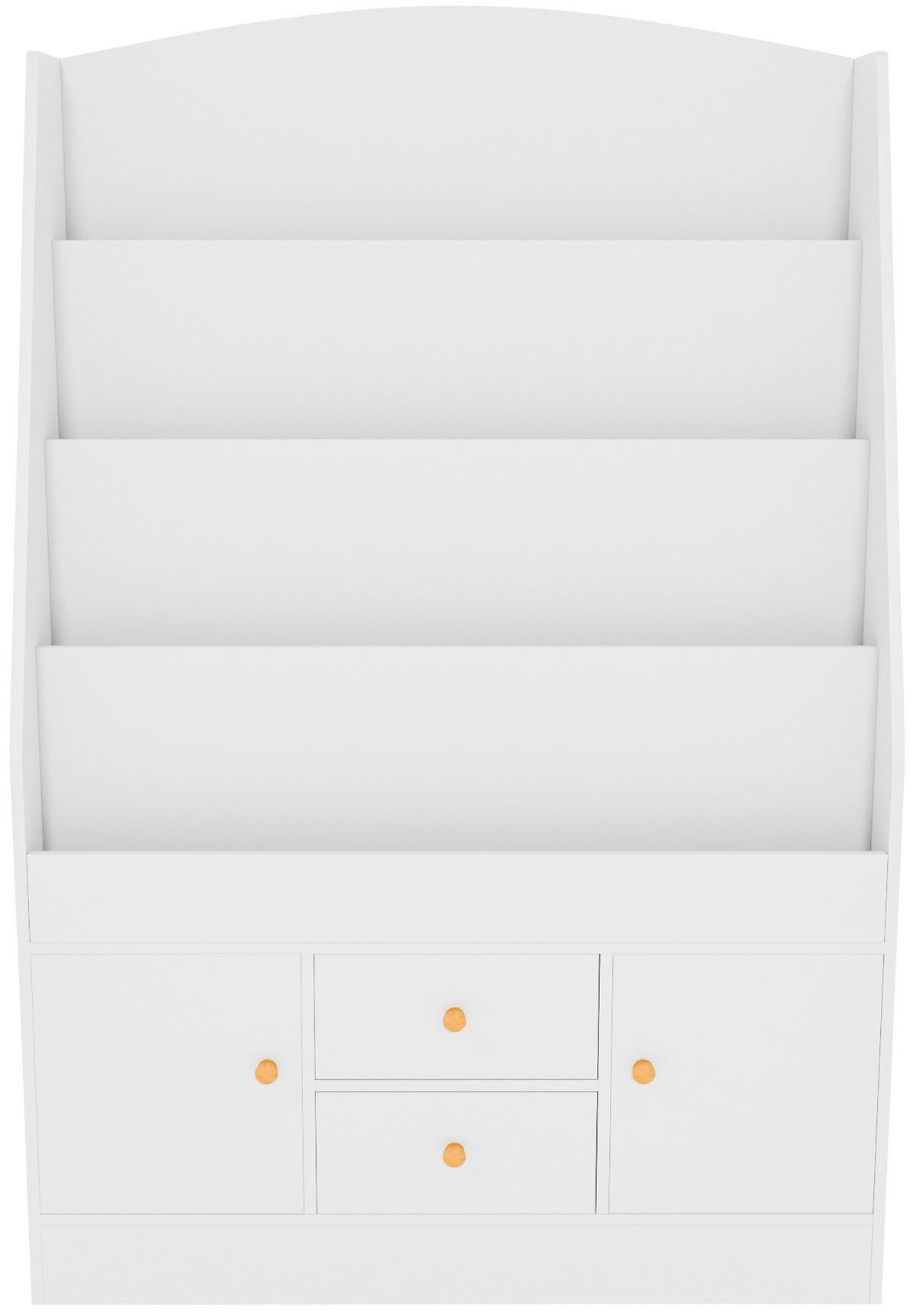 BÜCHERREGAL Holz weiß - Weiß, Holz (80/123/30cm) - CLP