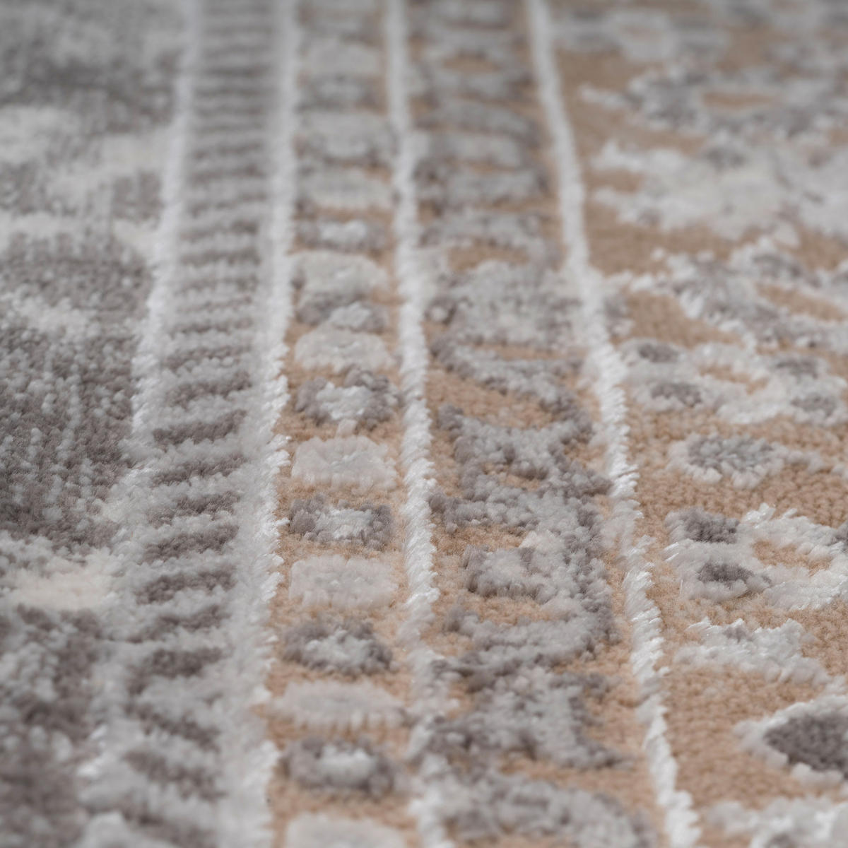 WEBTEPPICH Victoria Beige - Beige, Textil (160/230cm) - Kukoon Rugs