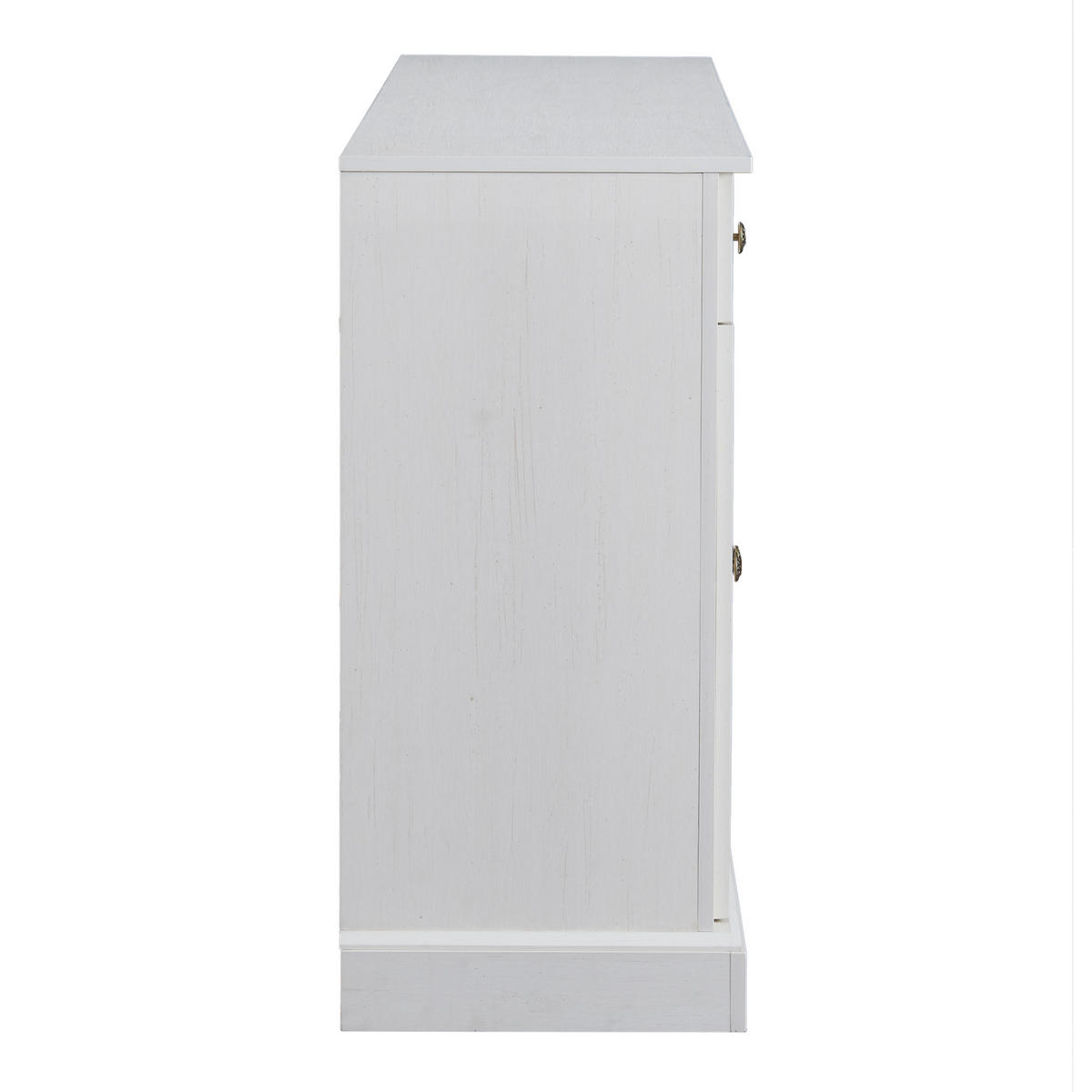 SIDEBOARD in Antikweiß Anrichte mit 4 Türen und 2 Schubladen für Esszimmer und Wohnzimmer, B150/T40/H86 cm - Weiß, Holzwerkstoff (148/86/40cm) - STILVORA