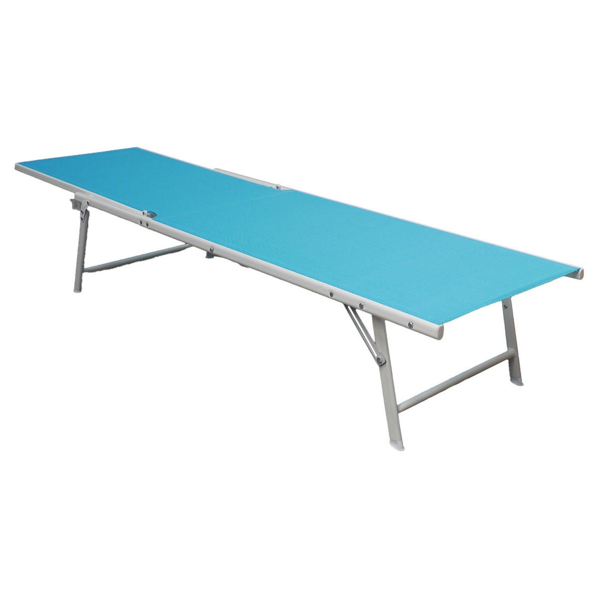 SONNENLIEGEN Sicilia Blau und Weiß 2er-Set - Blau, Kunststoff (54/87.5/182cm) - Happy Garden