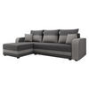 ECKSOFA Hewlet Bis - Hellgrau/Schwarz, Holz/Kunststoff (237/139cm) - MIRJAN24