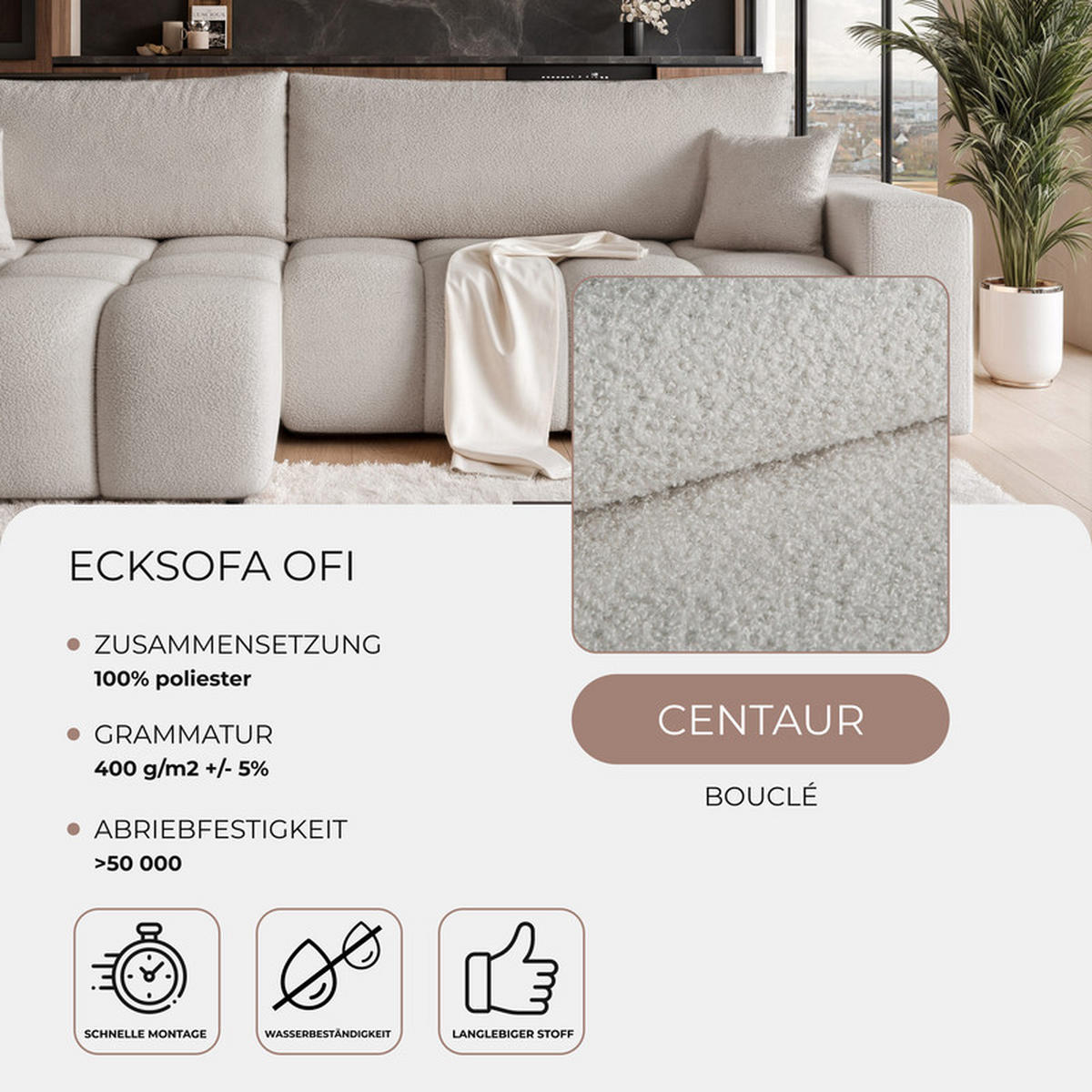ECKSOFA OFI mit Schlaffunktion und Bettkasten Grau - Grau, Holzwerkstoff/Kunststoff (278/145cm) - Idohome