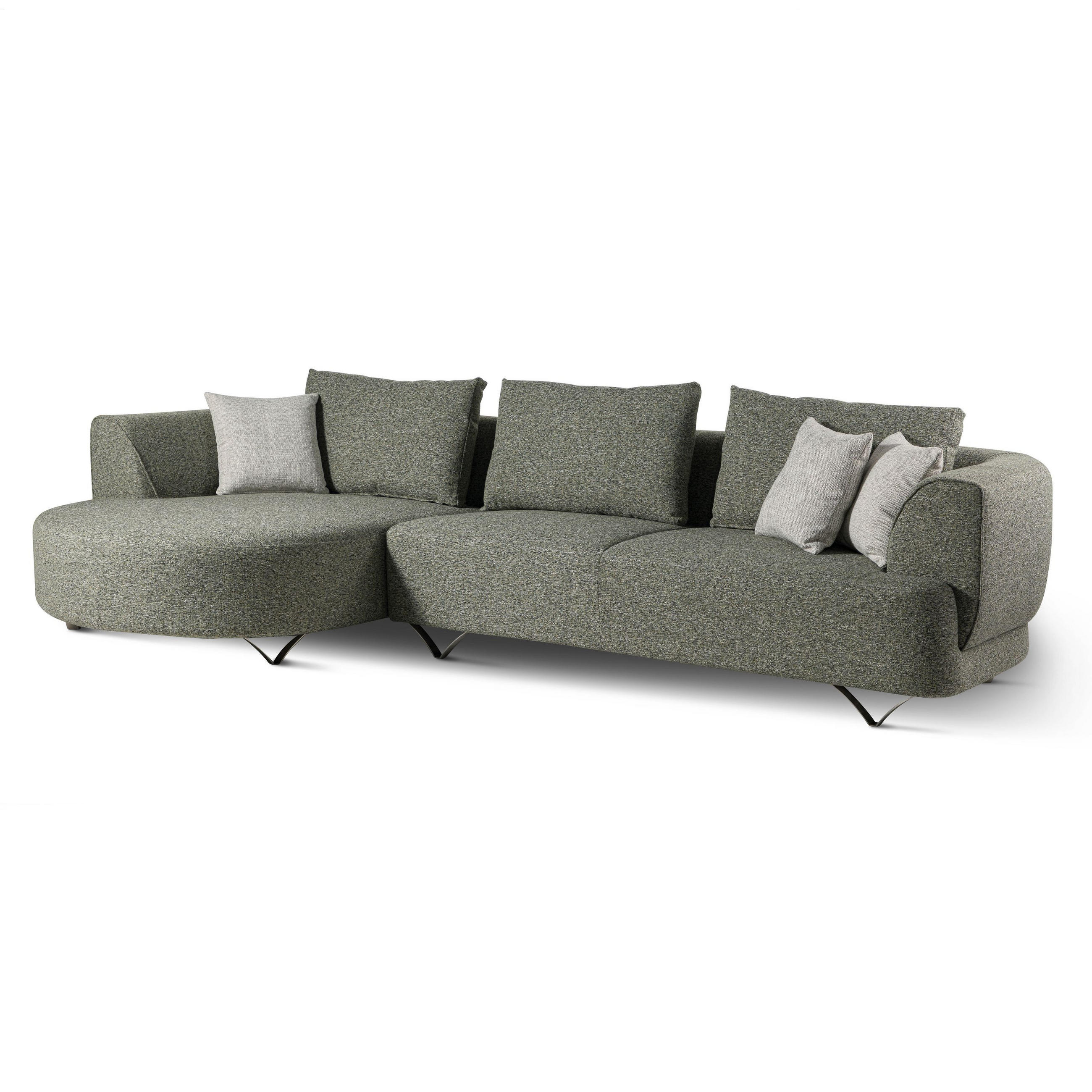 ECKSOFA 308x173x72 dunkelgrün FIONA - Dunkelgrün, Kunststoff (308/173cm) - Massivmoebel24