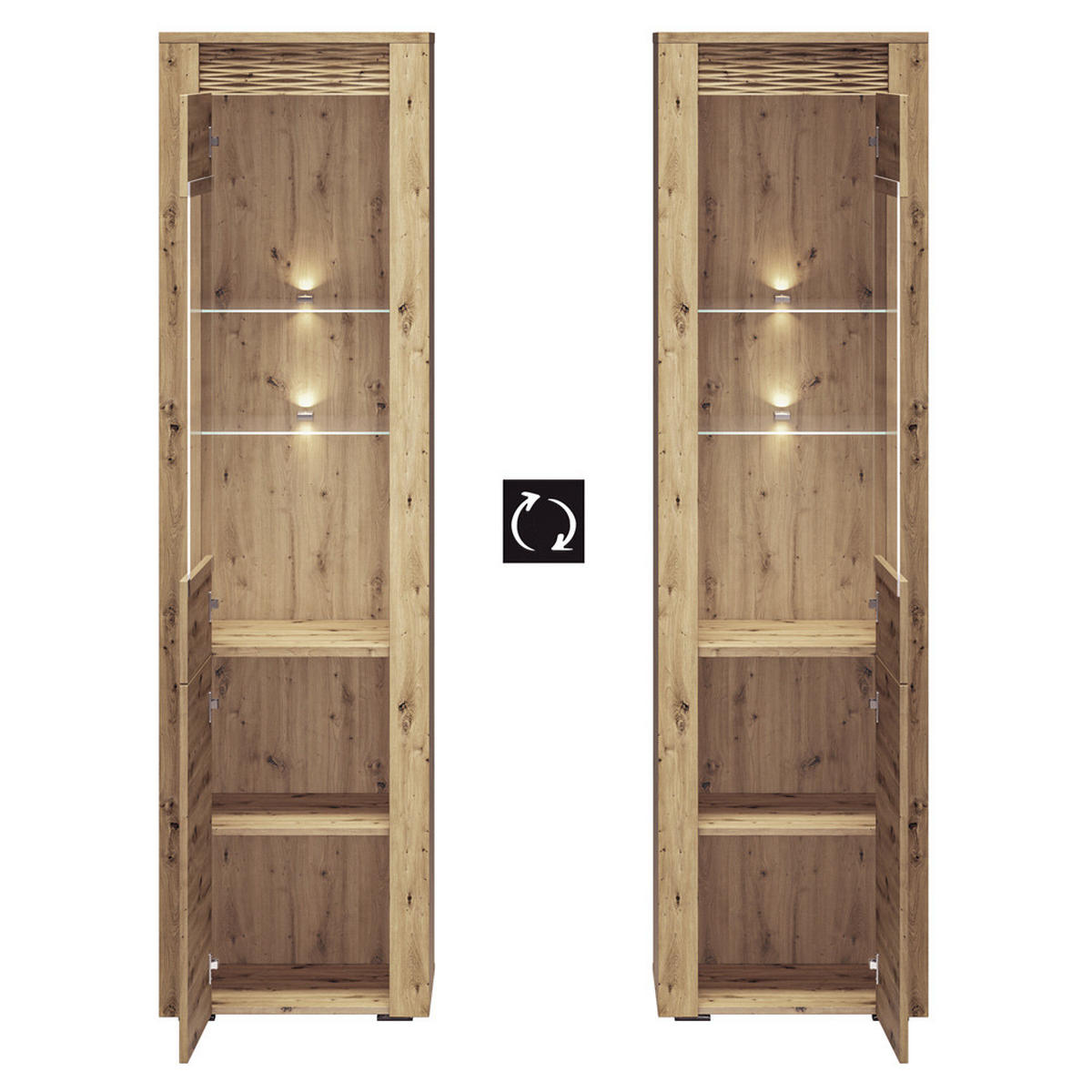 WOHNZIMMER-SET 3-TLG. Arta-131 - Braun, Holzwerkstoff (213/200/40cm) - Lomado