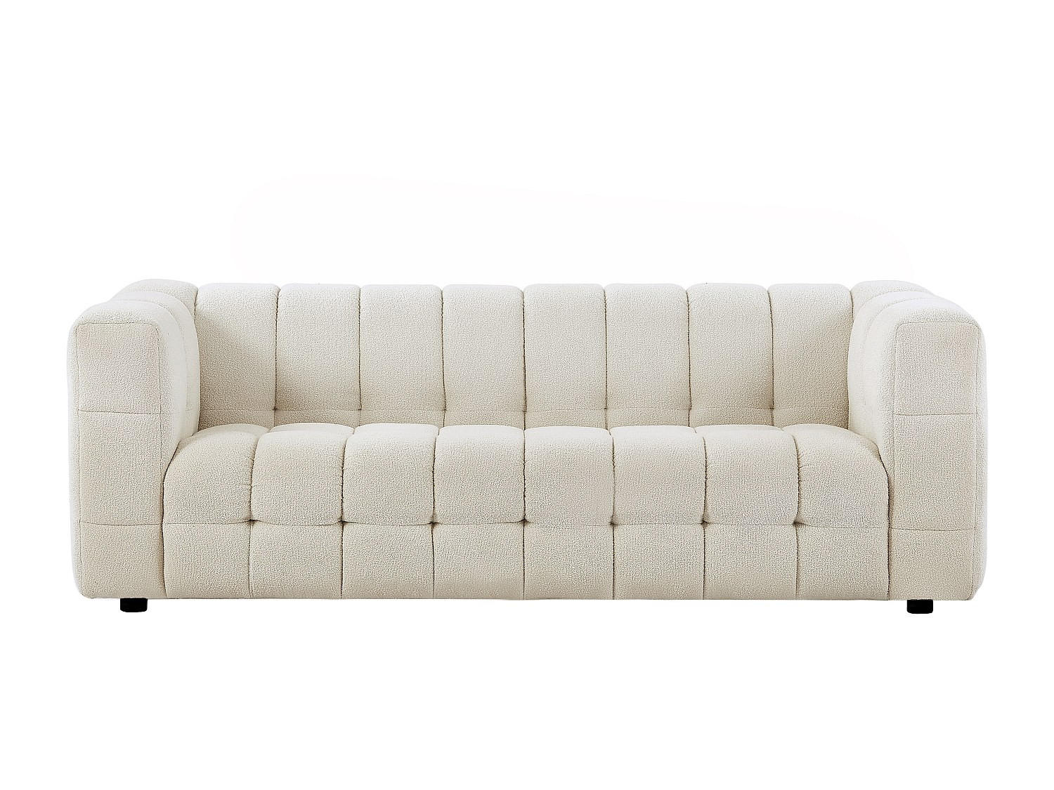 SOFA - 3 Personen - stoff - weiß Lerici - Weiß, Holz/Textil (213/72/89cm) - Vente-Unique