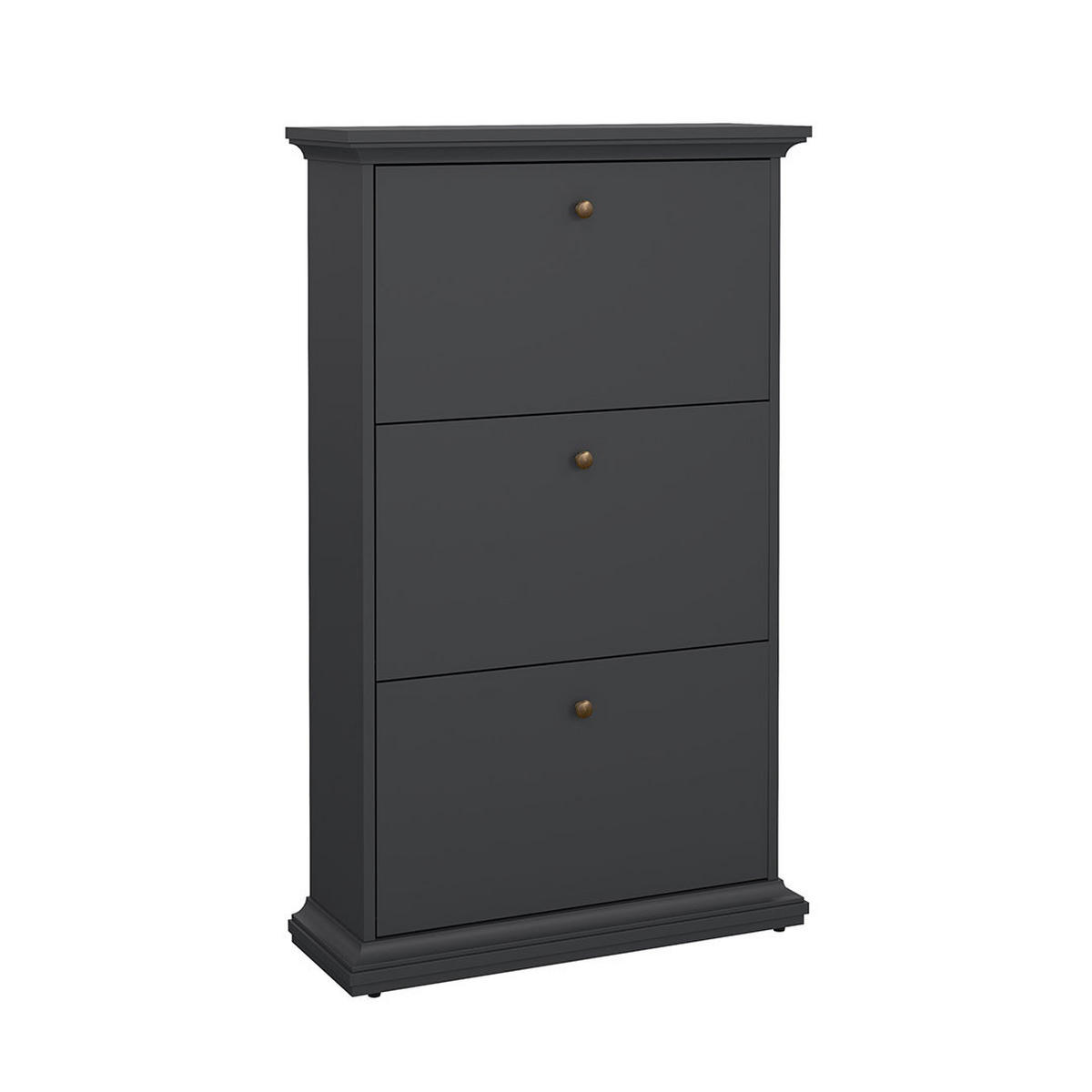 SCHUHSCHRANK Venedig Grau 78/28/128 cm - Grau, Holzwerkstoff (78/128/28cm) - ebuy24
