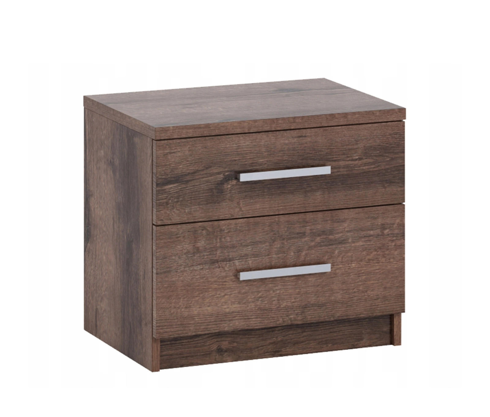 NACHTTISCH Tamiza 50x35 cm - Silberfarben/Braun, Holzwerkstoff/Kunststoff (50/45/35cm) - Ravio