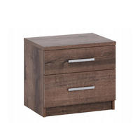 NACHTTISCH Tamiza 50x35 cm - Silberfarben/Braun, Holzwerkstoff/Kunststoff (50/45/35cm) - Ravio