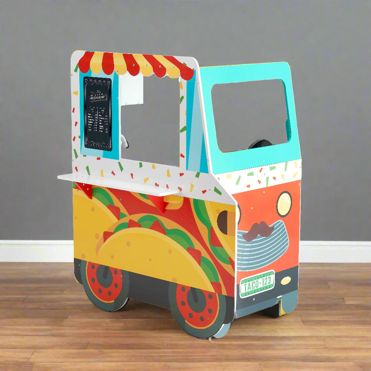 TACO-TRUCK Spielset, Mehrfarbig, 96cm - Multicolor, Holz (81/96/61cm) - Teamson Kids
