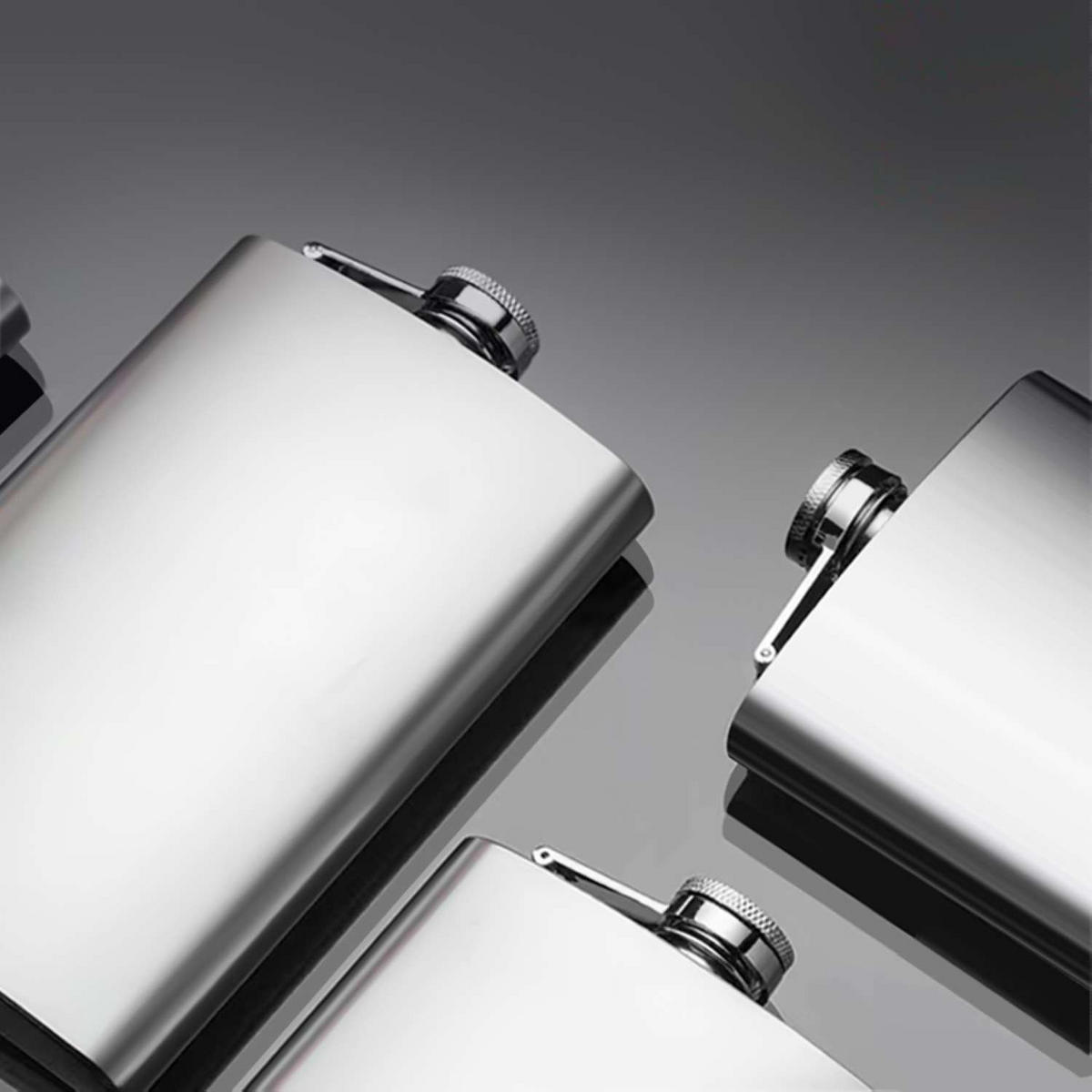 FLACHMANN 250 ml - Silberfarben, Metall (2.2/13.9/9.3cm) - Intirilife