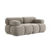 2-SITZER-SOFA Samt Stoff Grau - Taupe/Lila, Kunststoff/Textil (190/70/96cm) - LaMiaSofa