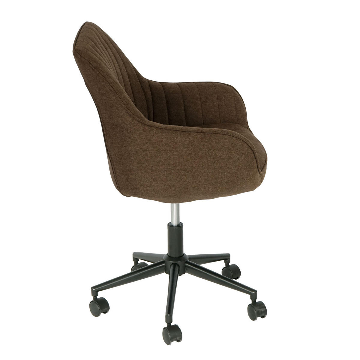 BÜROSTUHL MIT ARMLEHNE Braun - Braun, Textil (58/87/58cm) - MCW