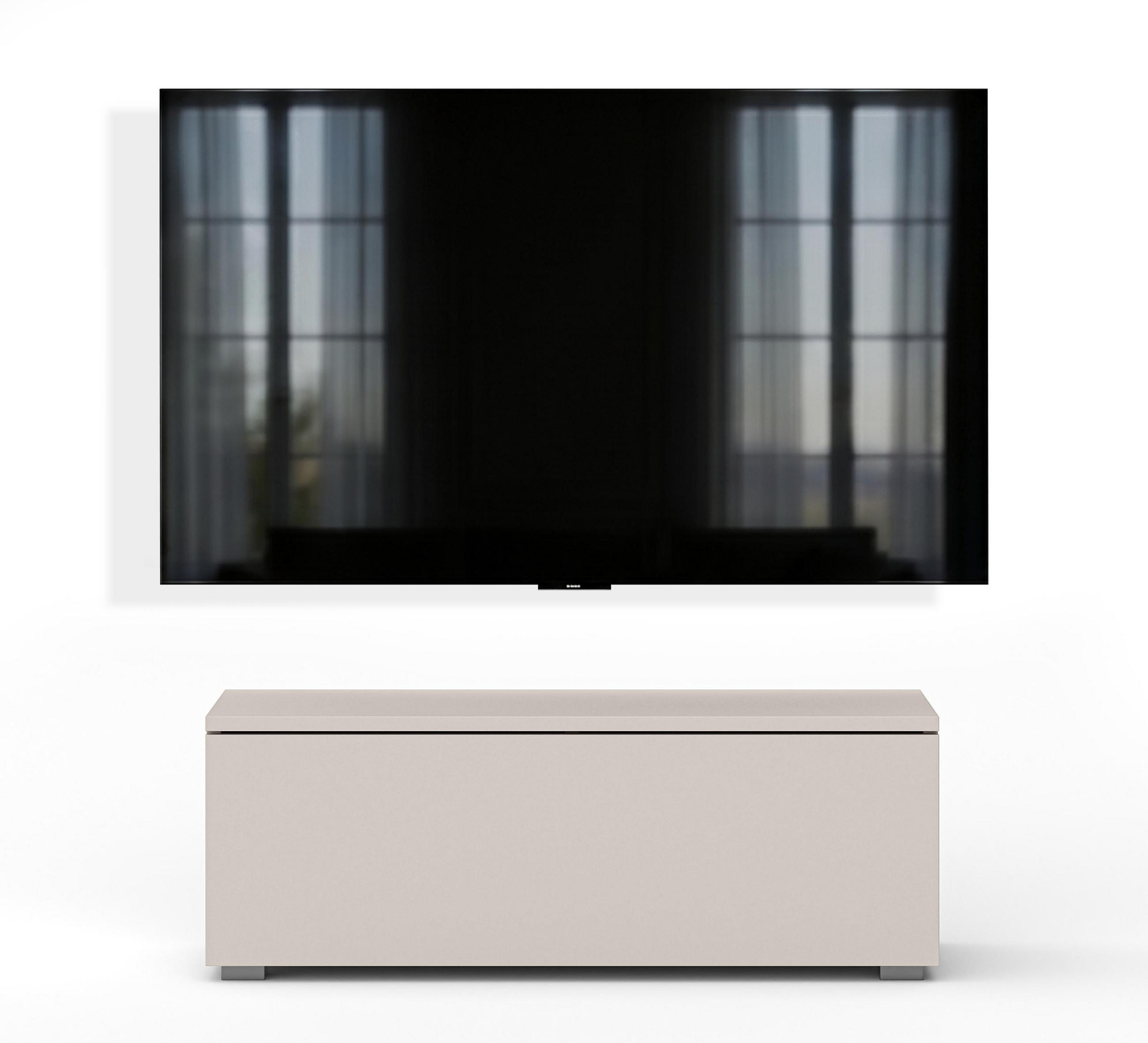 LOWBOARD Barvo 100 Beige Kaschmir 100/36,5/32 cm – hängend oder stehend - Beige, Holzwerkstoff/Kunststoff (100/36.5/32cm) - AX Living